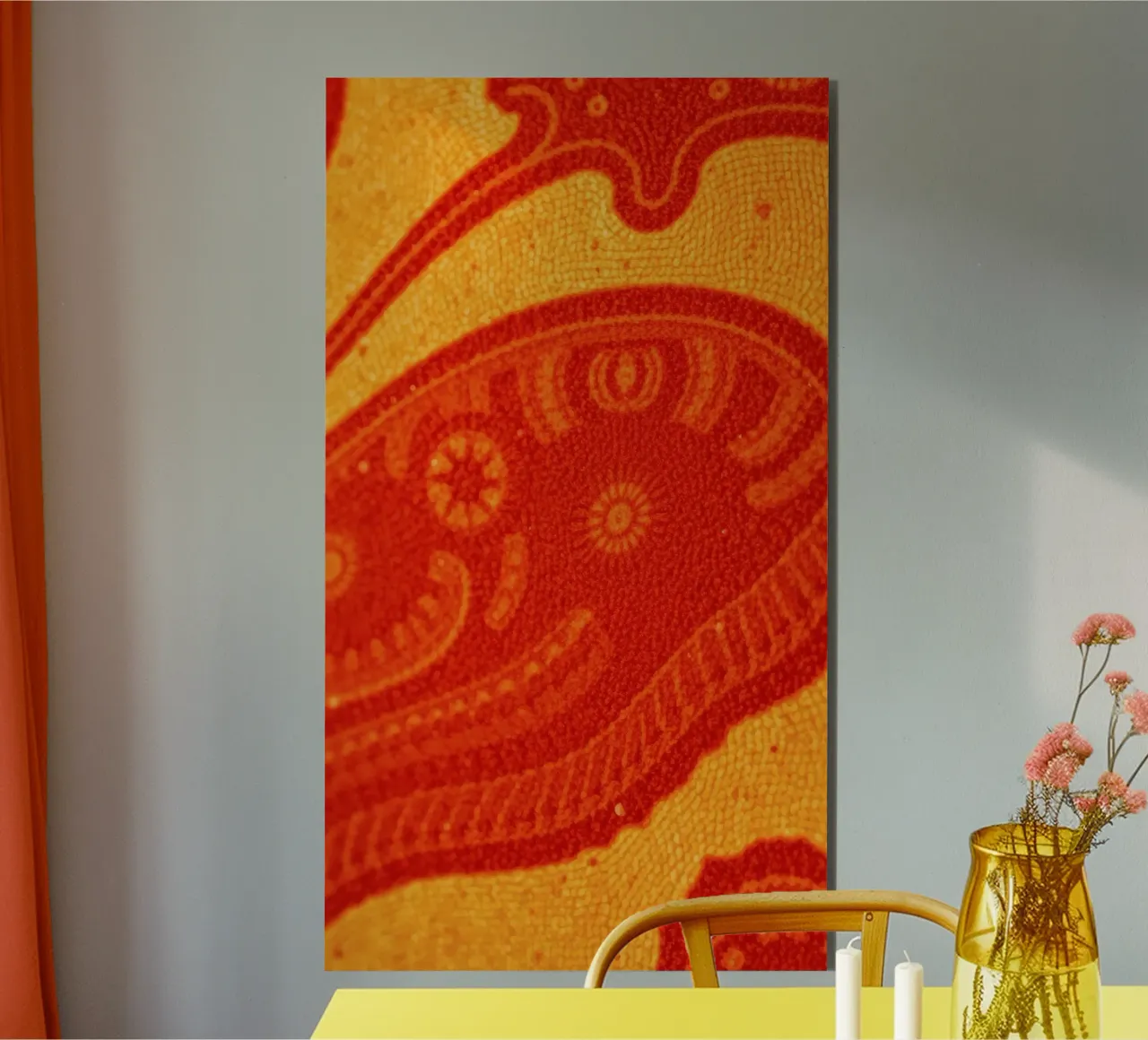 Abstraktes Tapetendesign mit verschlungenen Mustern Alu-Dibond von DesignDoodle