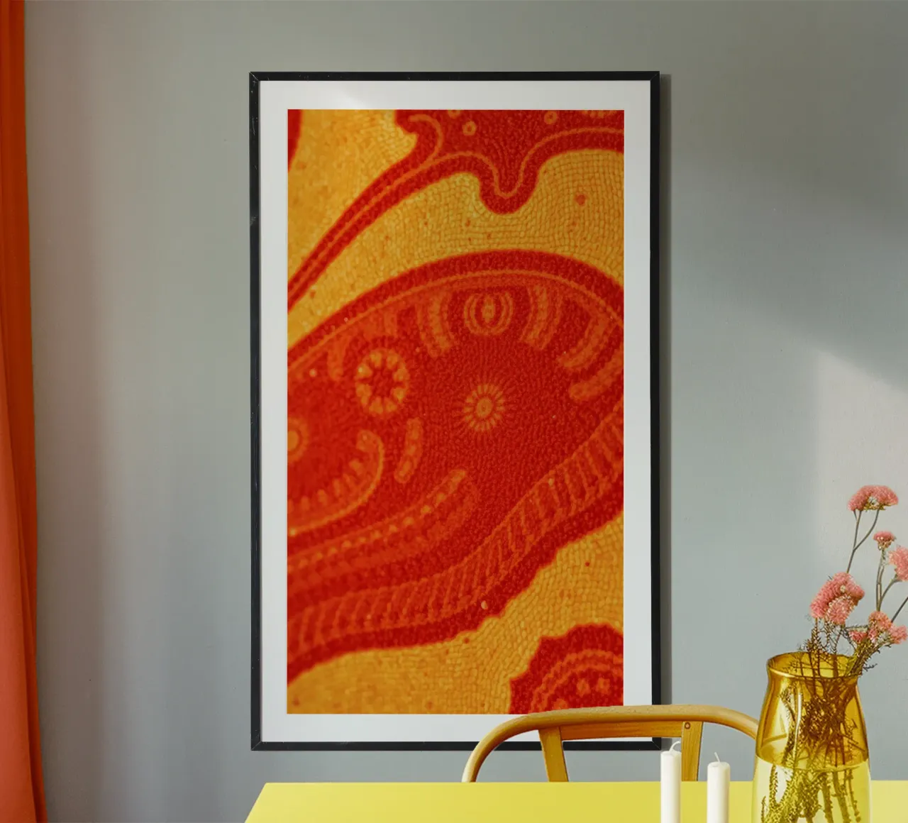 Abstraktes Tapetendesign mit verschlungenen Mustern Poster von DesignDoodle