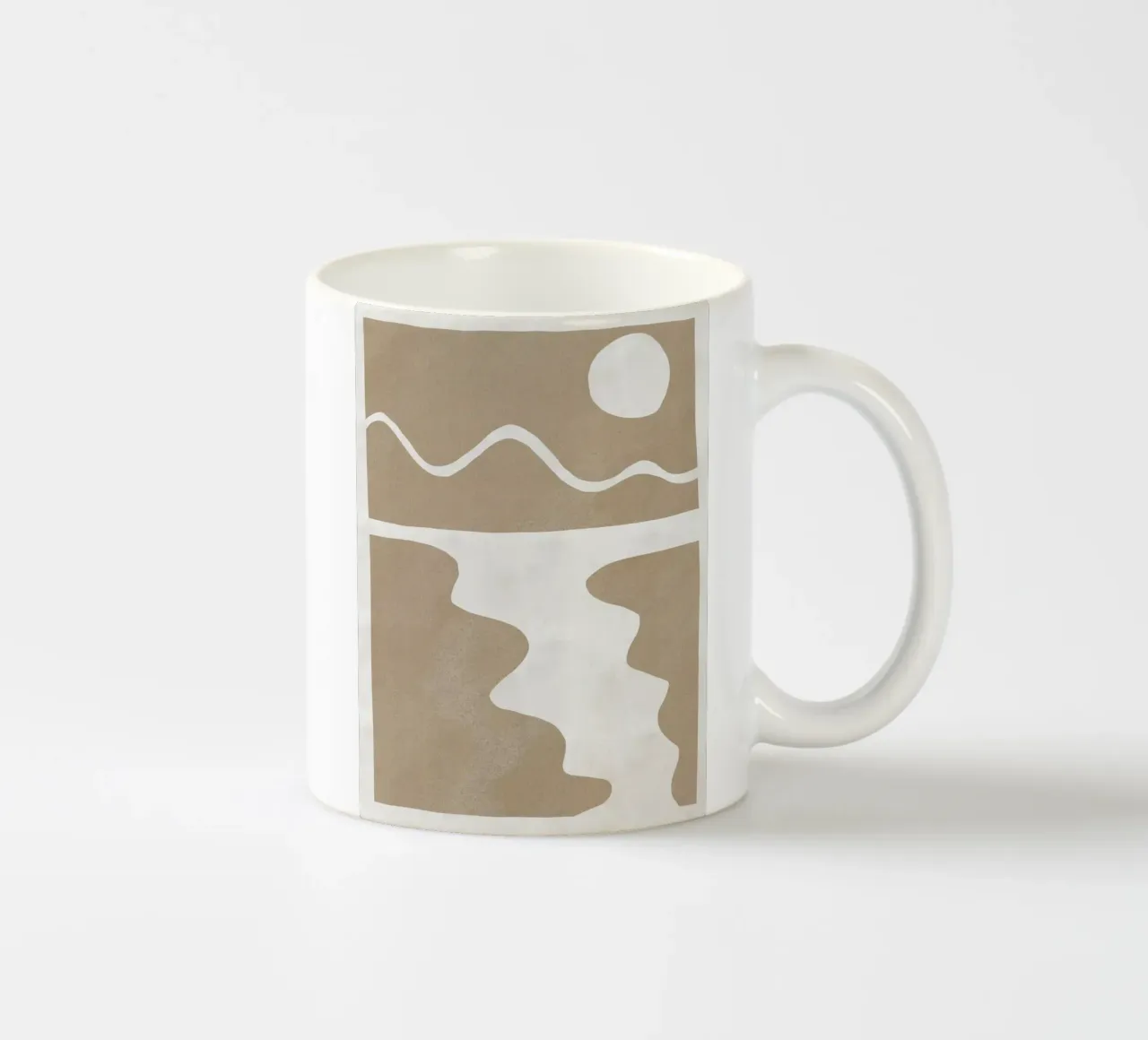 Paesaggio minimale ritagliato 04 tazza in ceramica da Little Dean