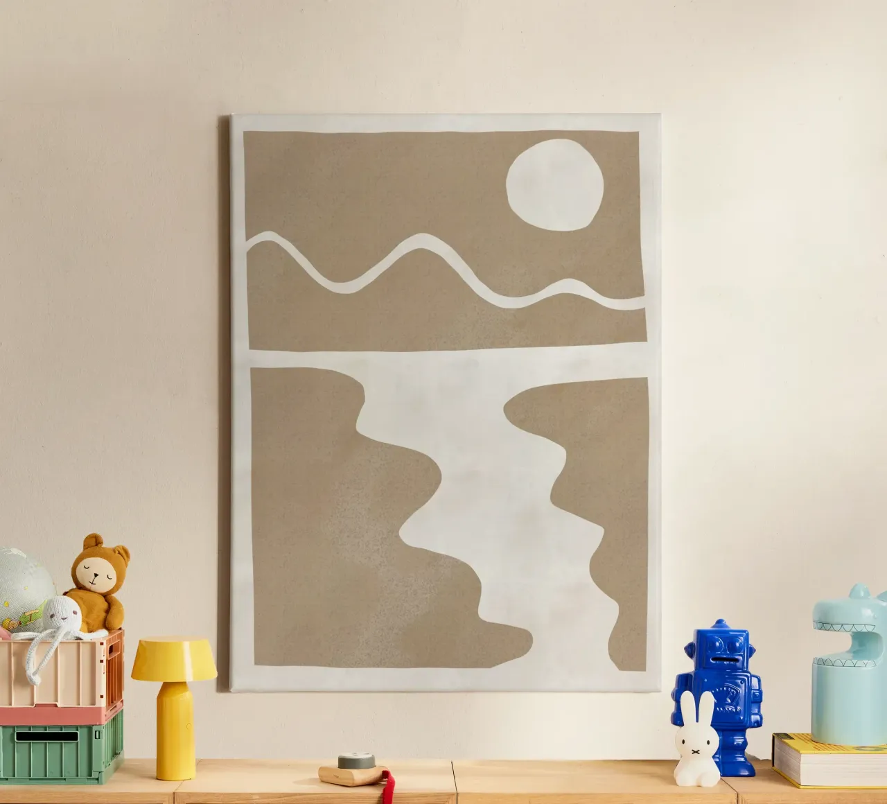 Minimaal landschap uitgesneden 04 canvas van Little Dean