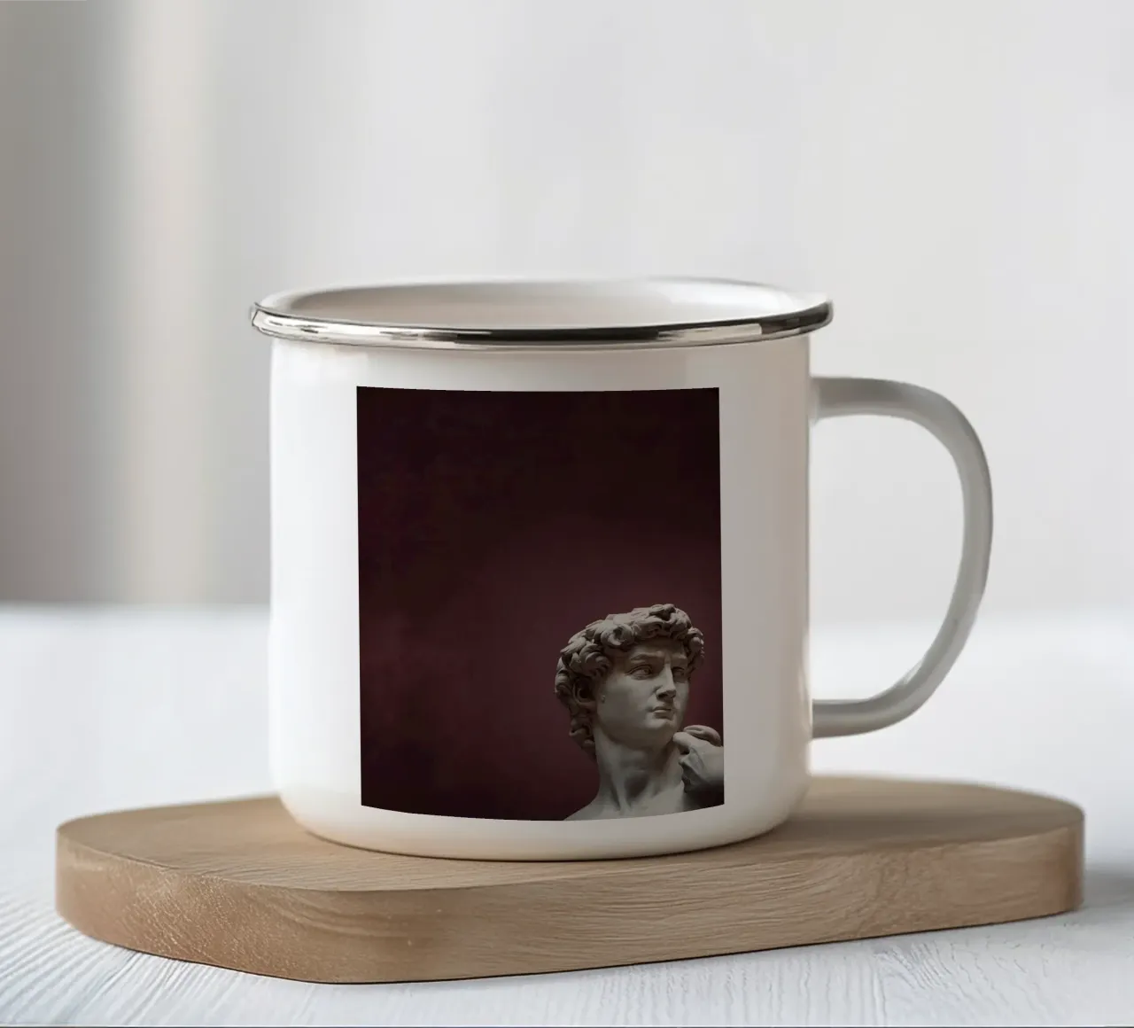 Il David di Michelangelo Arte tazza in smalto da Brooke