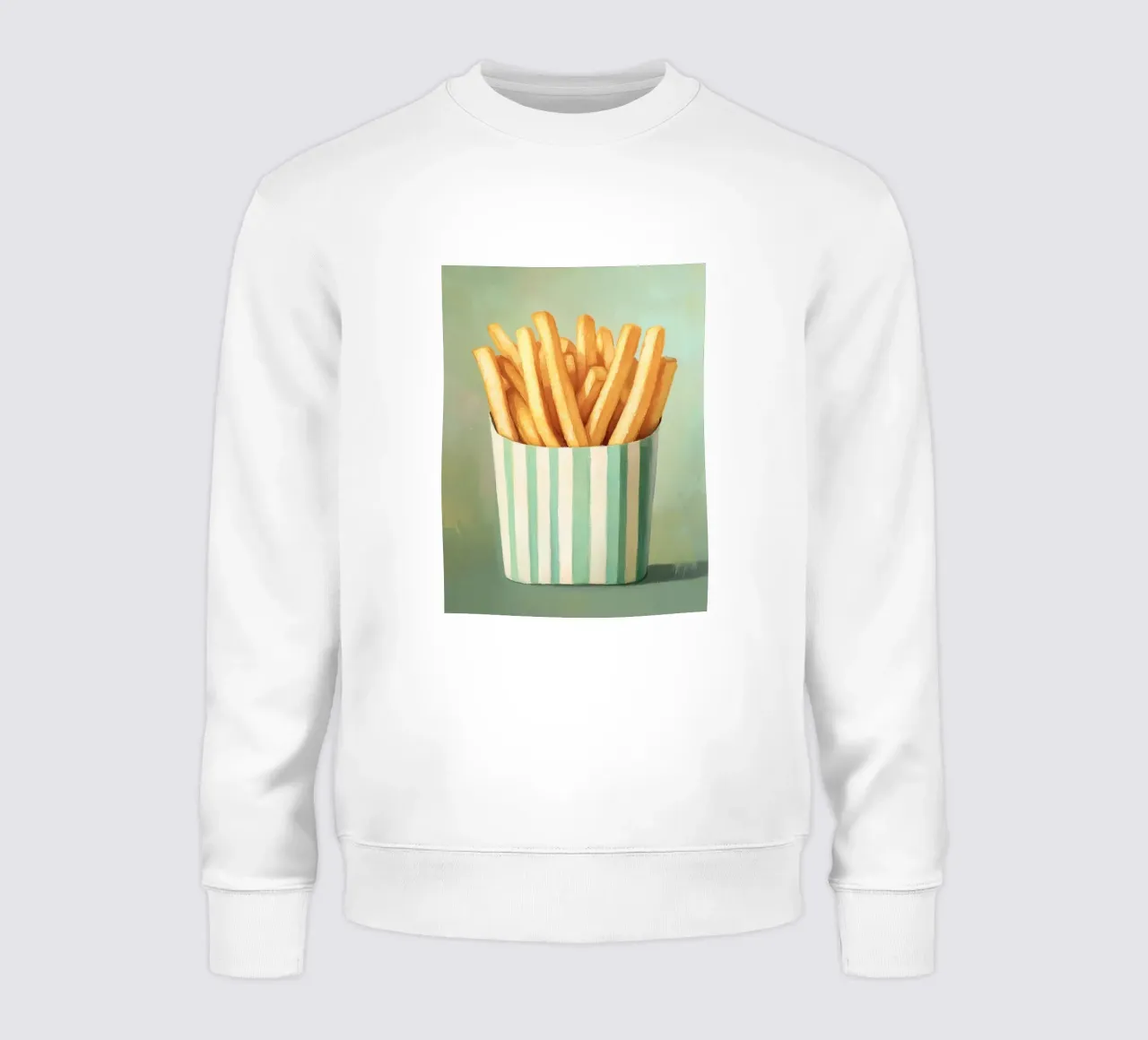 Frites rétro croustillantes sweat de Carinaprint