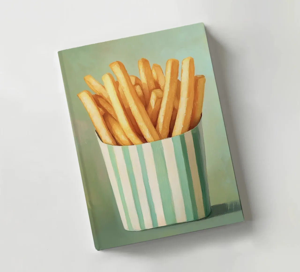 Crispy retro fries notebook by Carinaprint