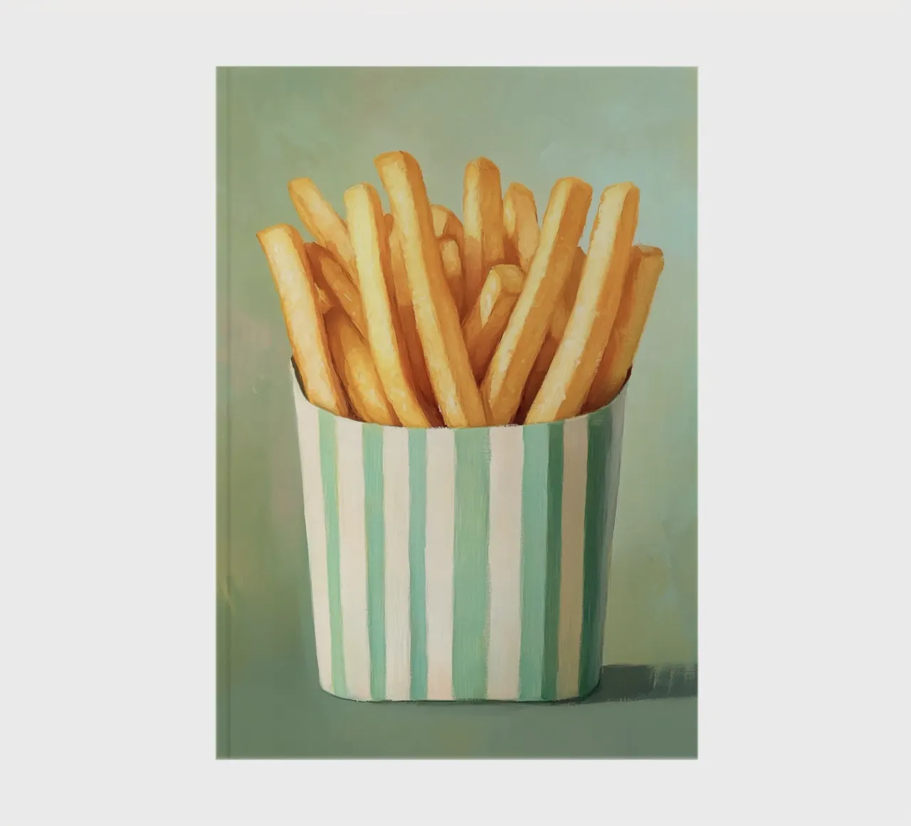 Crispy retro fries notebook by Carinaprint