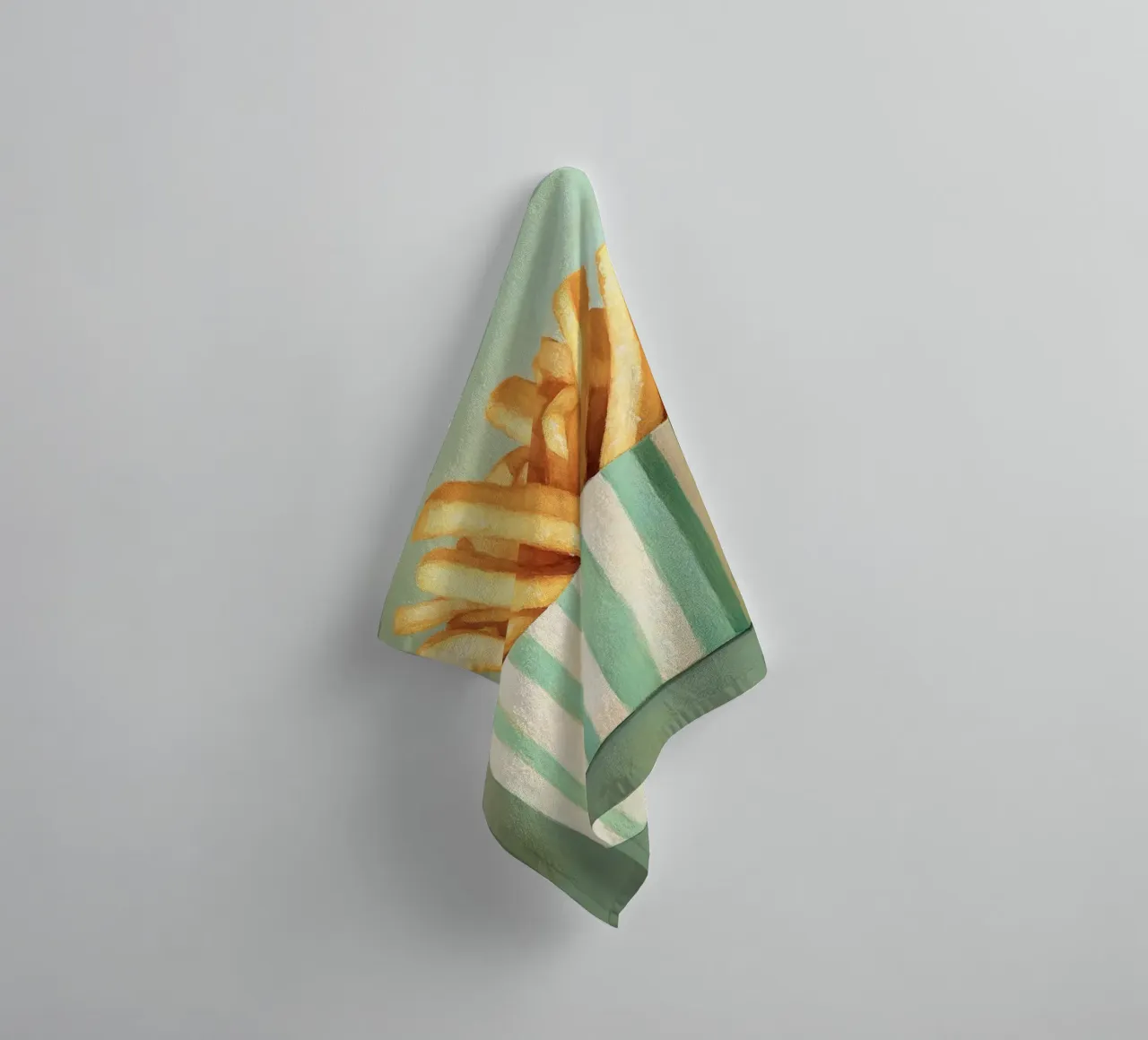 Frites rétro croustillantes serviette de bain de Carinaprint
