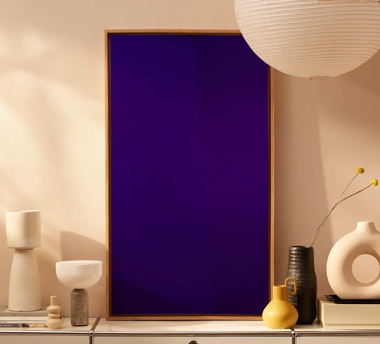 deep purple tones and smooth gradients canvas with Floater frame by DesignDoodle