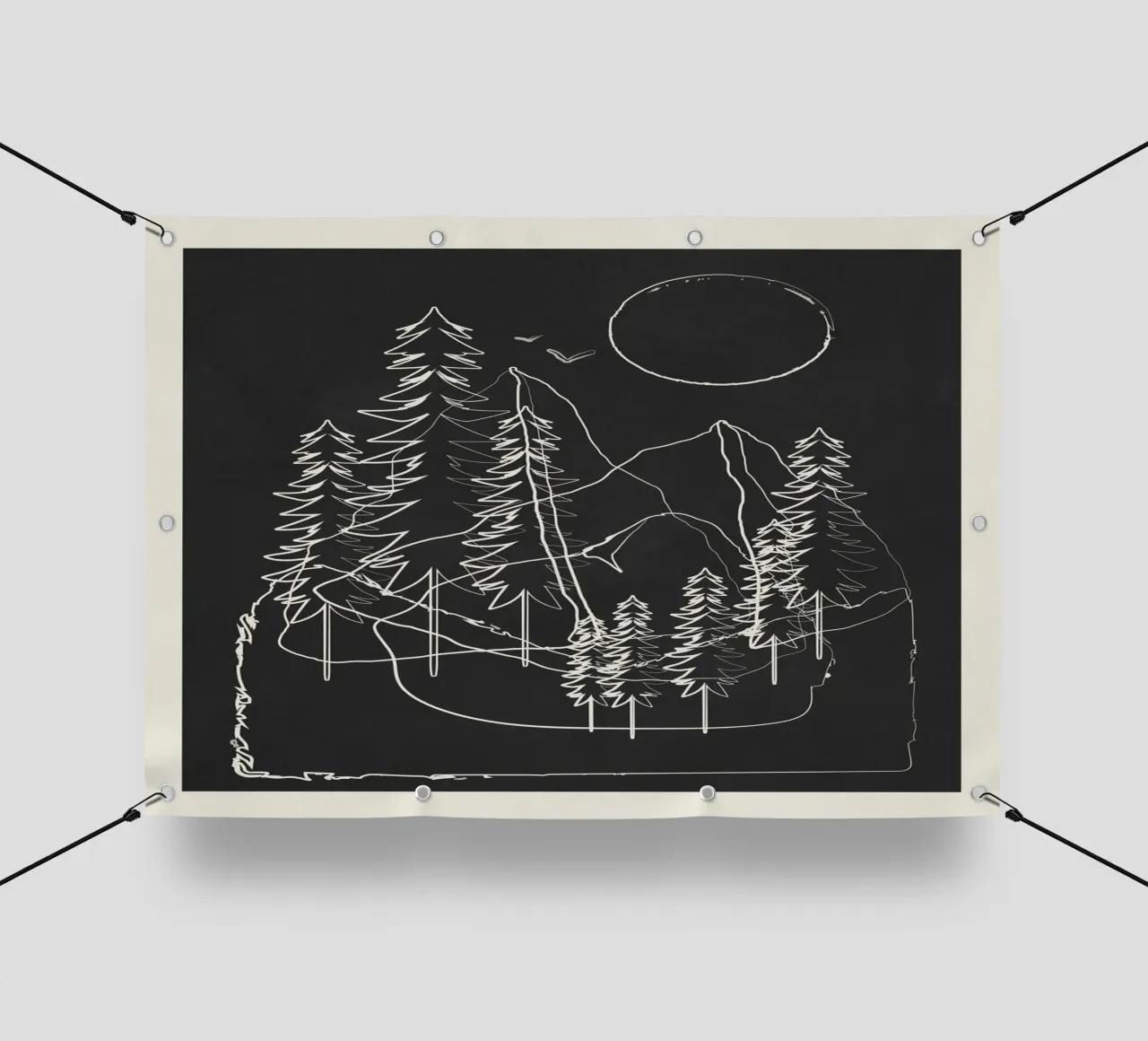 Minimalist Mountains 4 telo in pvc da cityart
