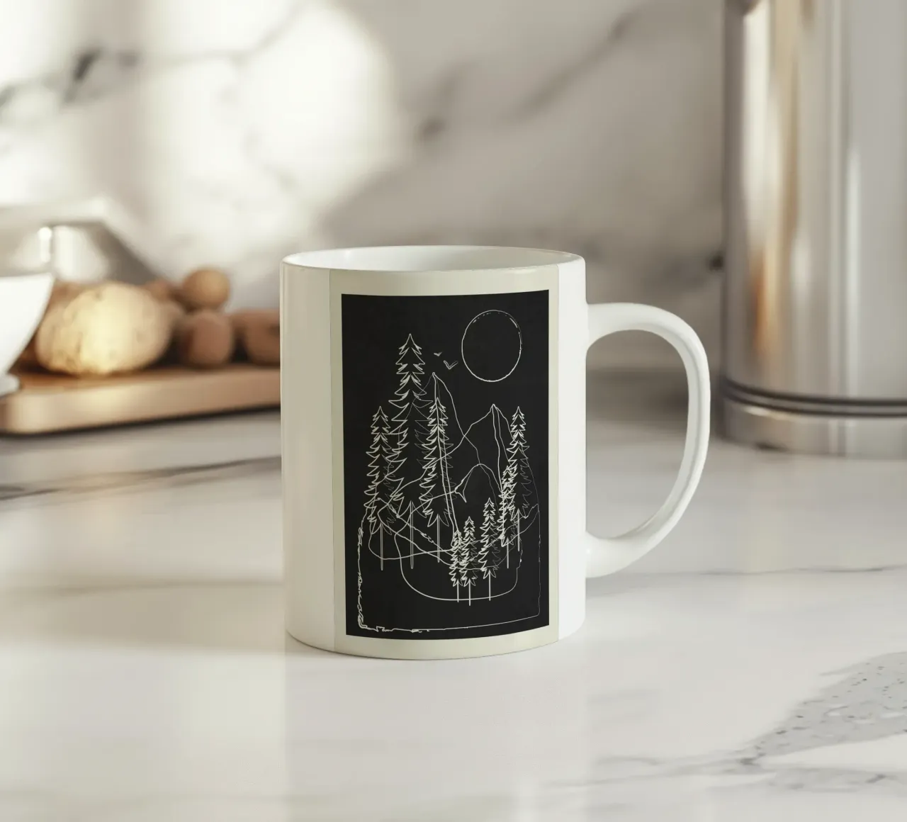 Minimalist Mountains 4 tazza in ceramica da cityart