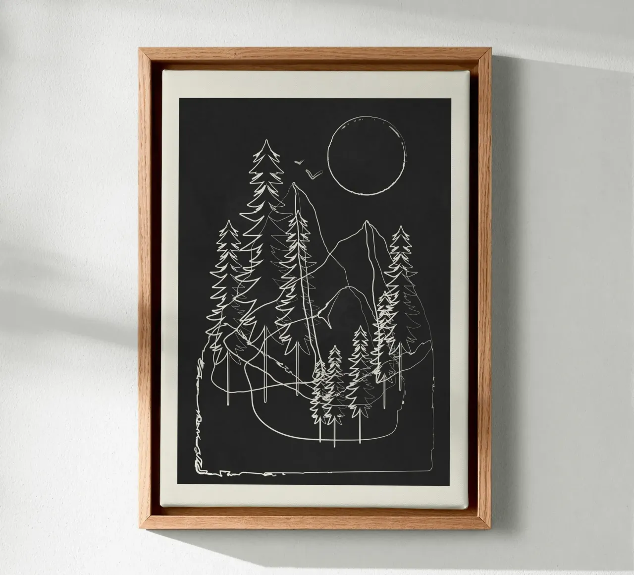 Minimalist Mountains 4 tela con Cornice a cassetta da cityart