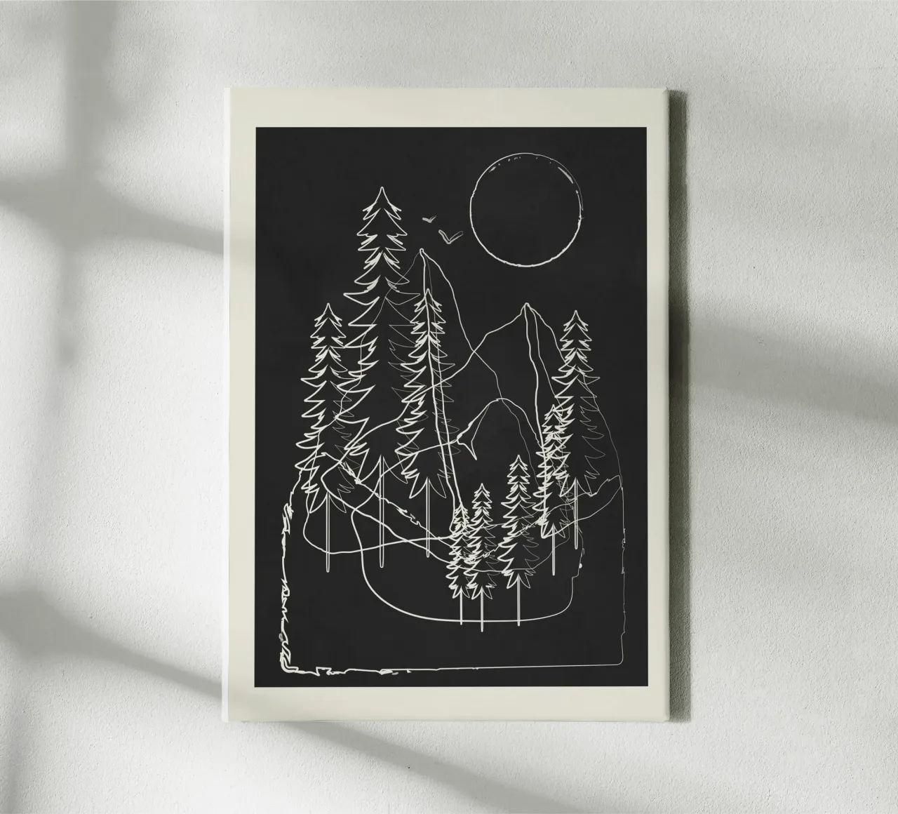 Minimalist Mountains 4 tela con Cornice a cassetta da cityart