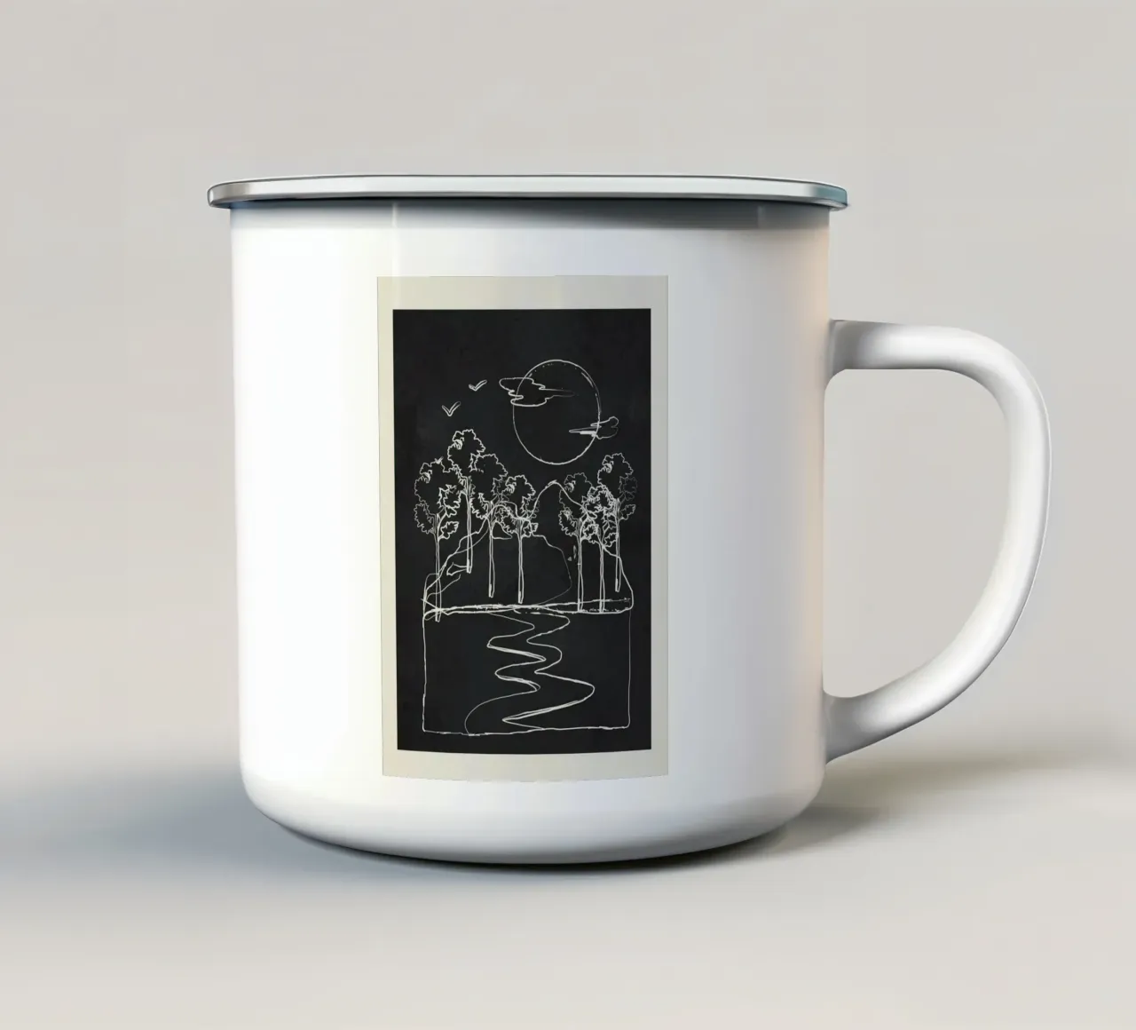 Minimalist Mountains 5 tazza in smalto da cityart