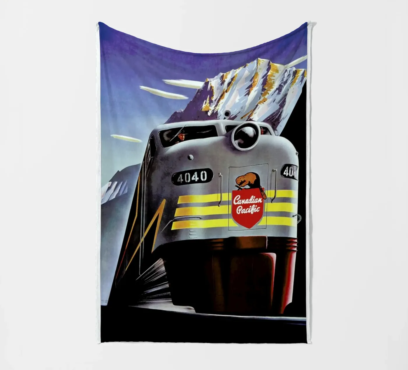 train fleecedeken van Robert Livingston