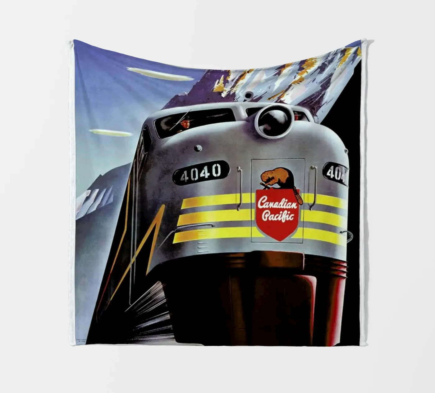 train fleece blanket by Robert Livingston