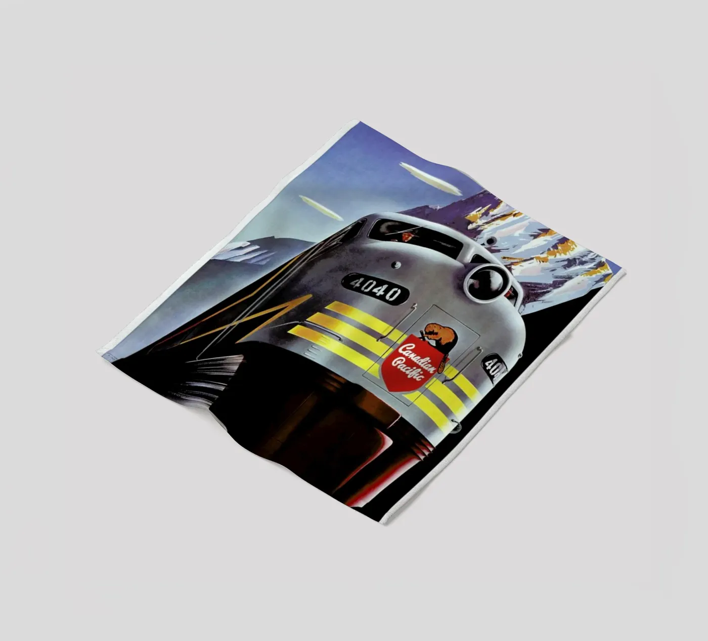 train fleece blanket by Robert Livingston