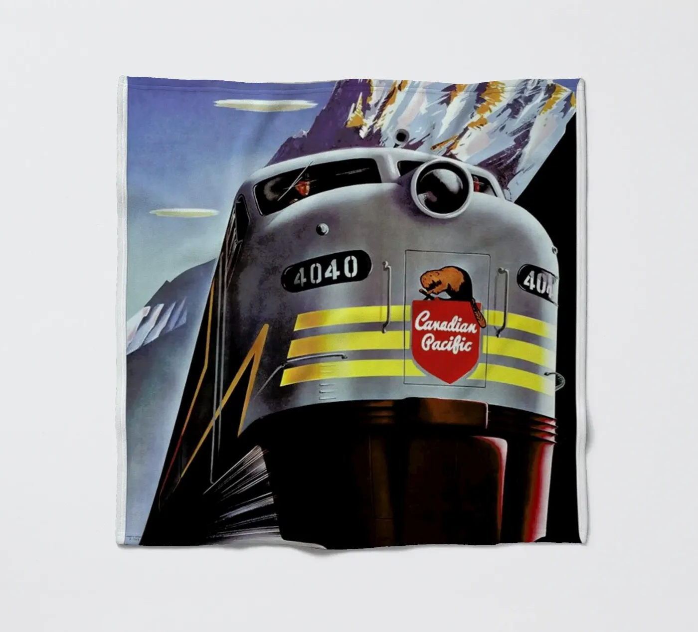 train fleece blanket by Robert Livingston