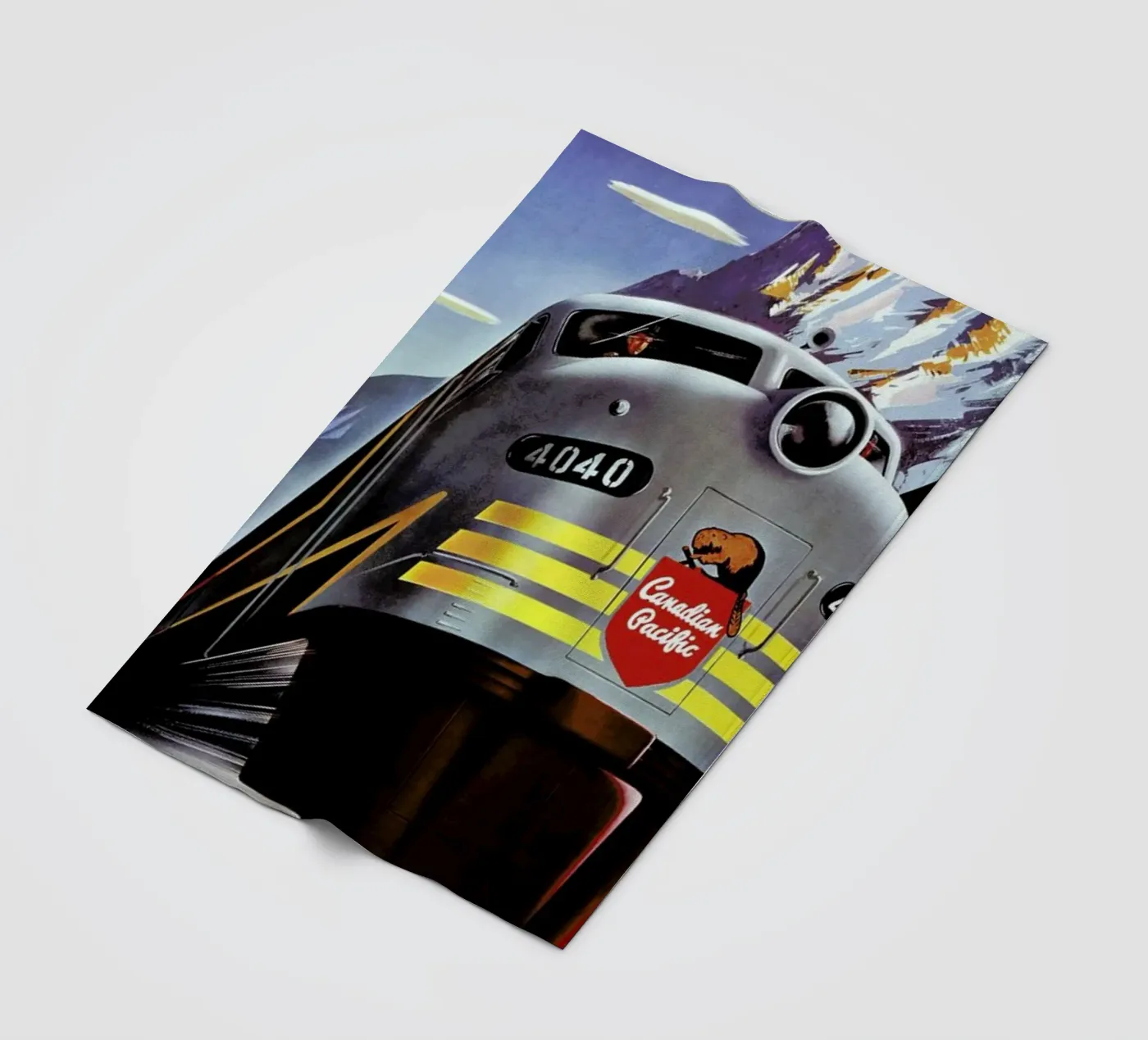 train fleecedeken van Robert Livingston