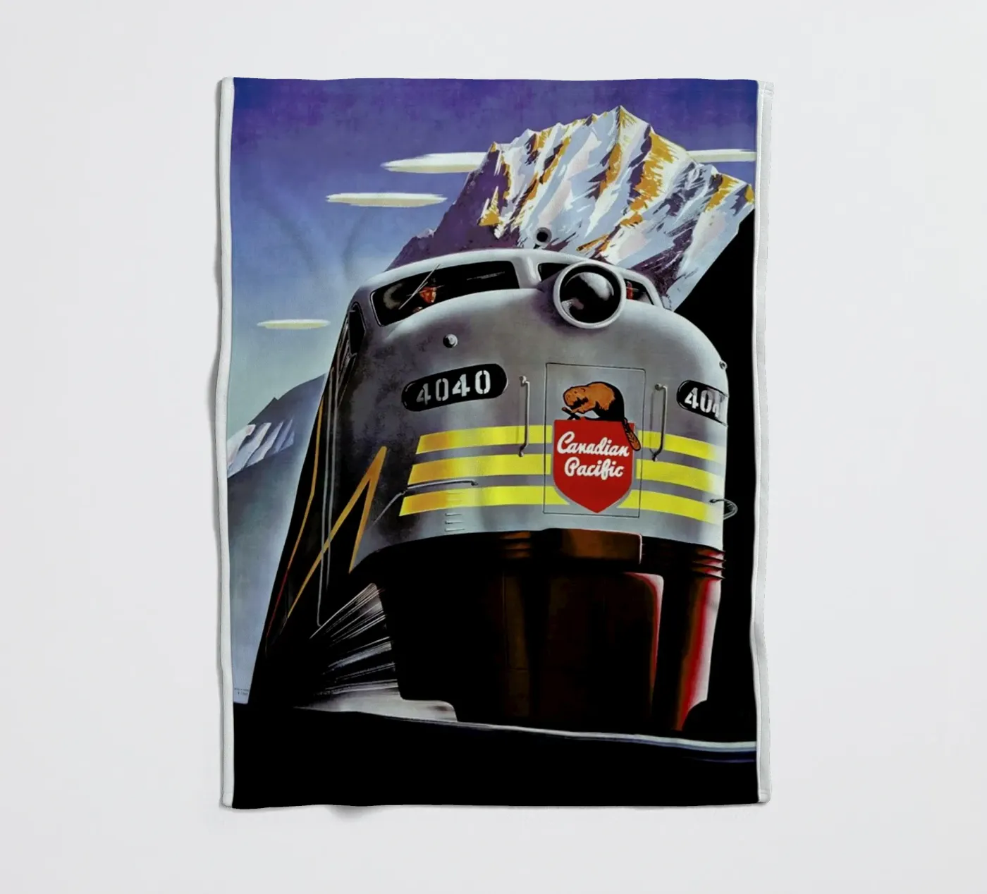 train fleece blanket by Robert Livingston
