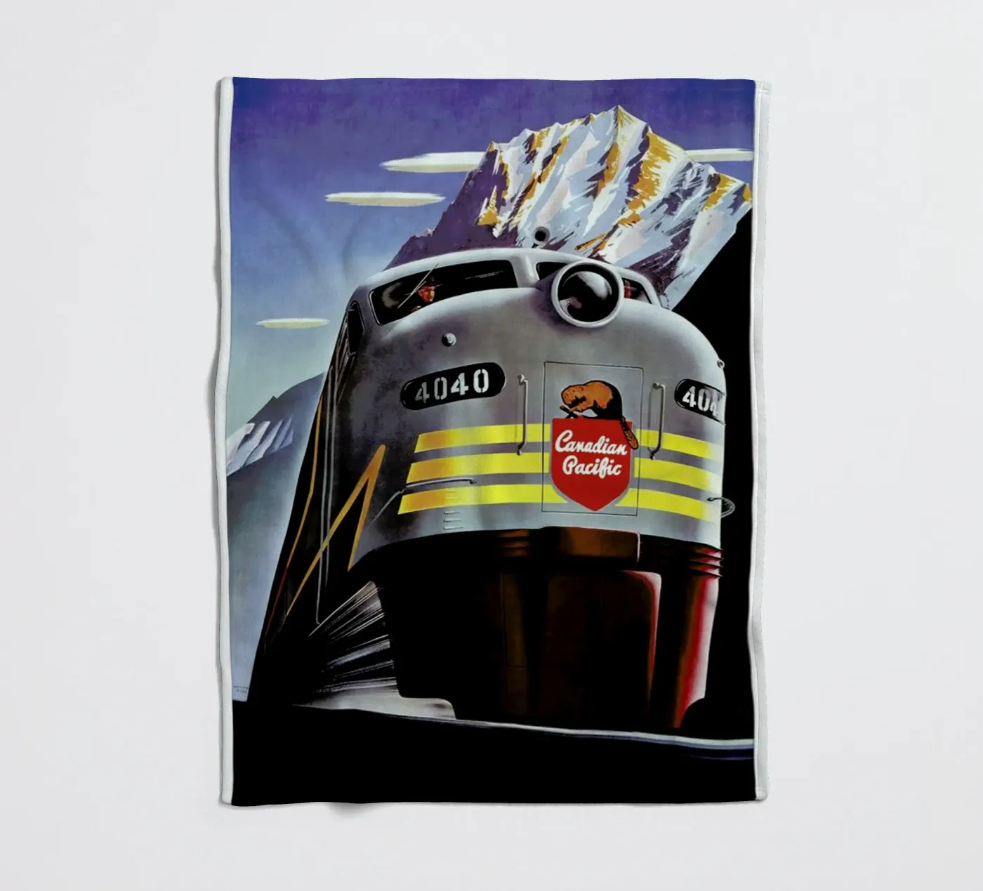 train fleecedeken van Robert Livingston