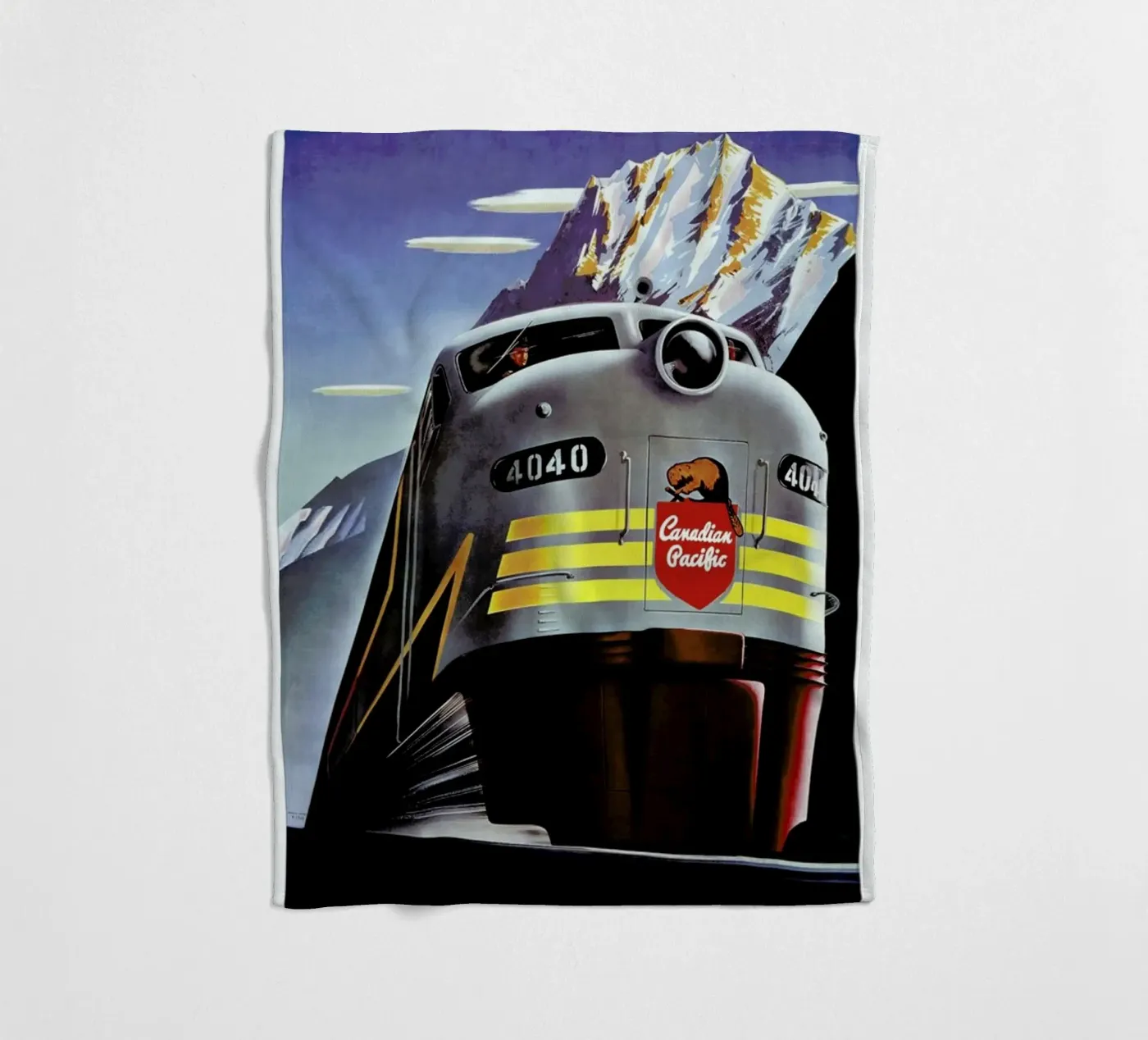 train fleece blanket by Robert Livingston