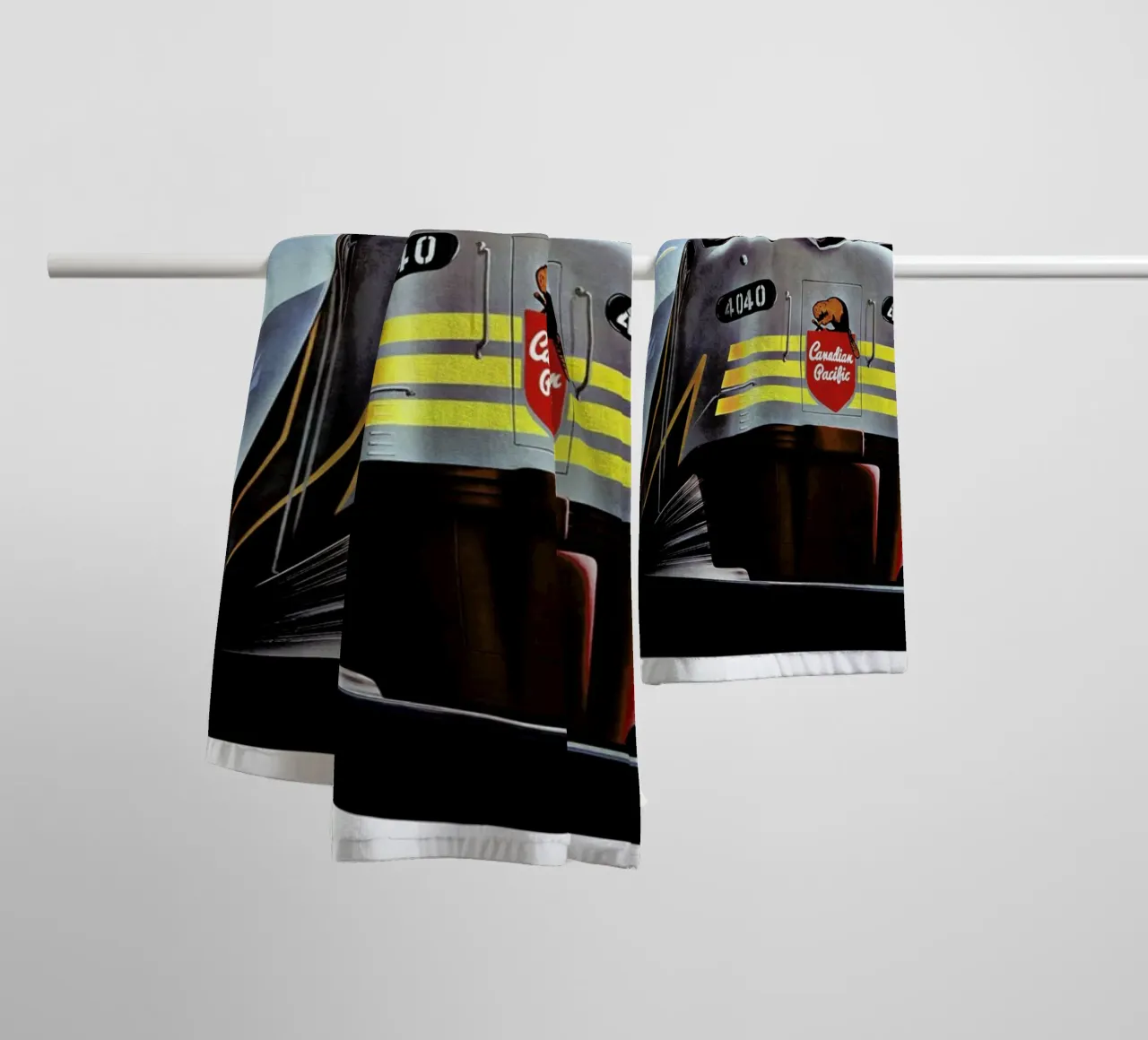 train badhanddoek van Robert Livingston