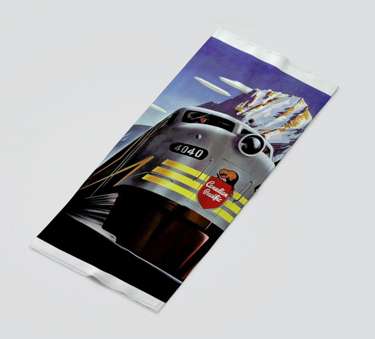 train beach towel by Robert Livingston