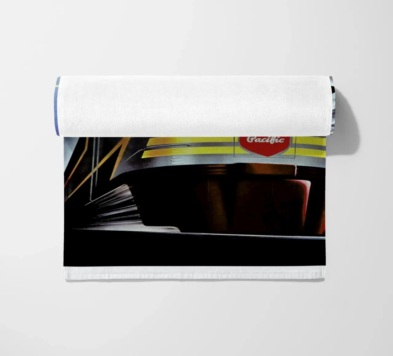 train beach towel by Robert Livingston