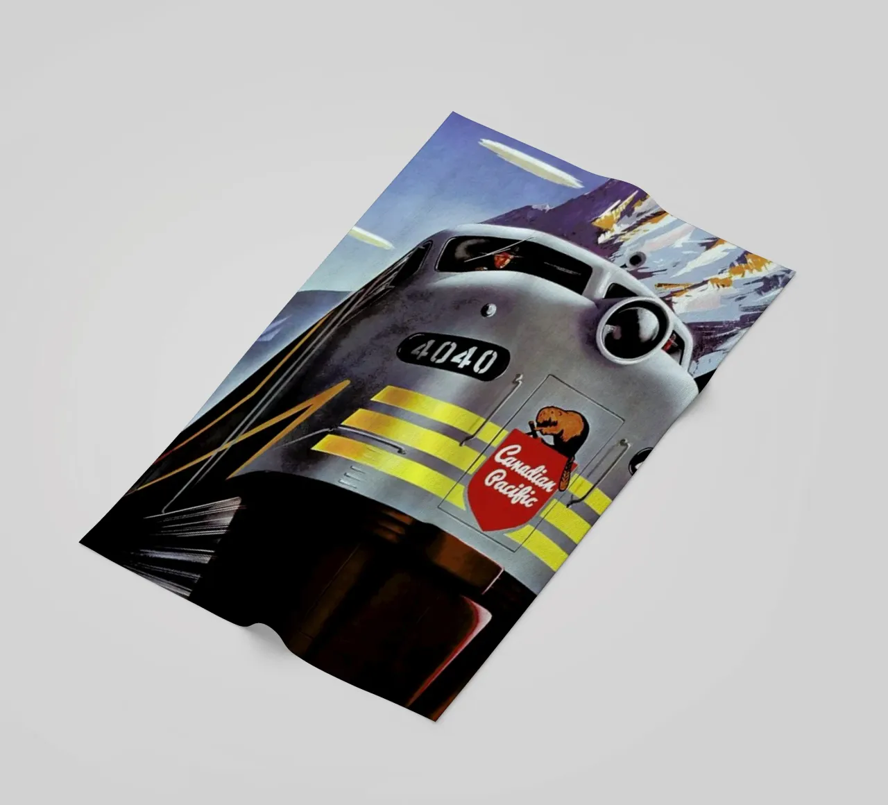 train beach towel by Robert Livingston