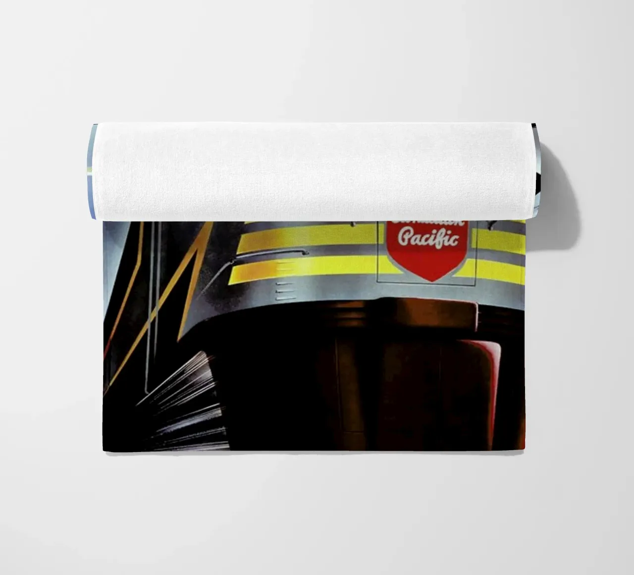train beach towel by Robert Livingston