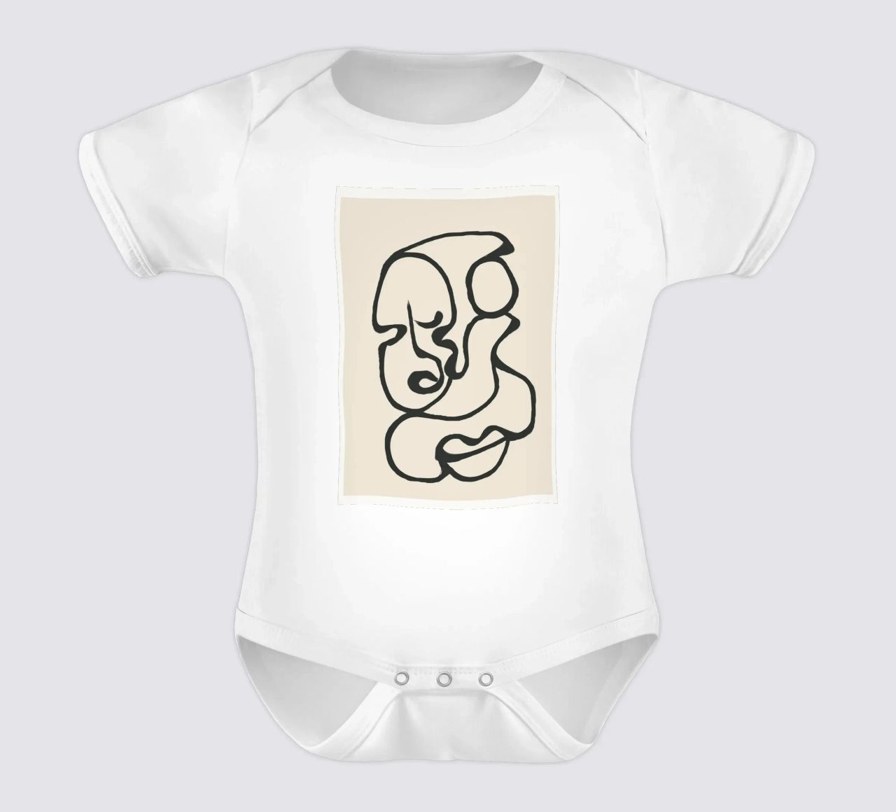 Minimal Abstract Art 3 body neonato maniche corte da Nadjaa