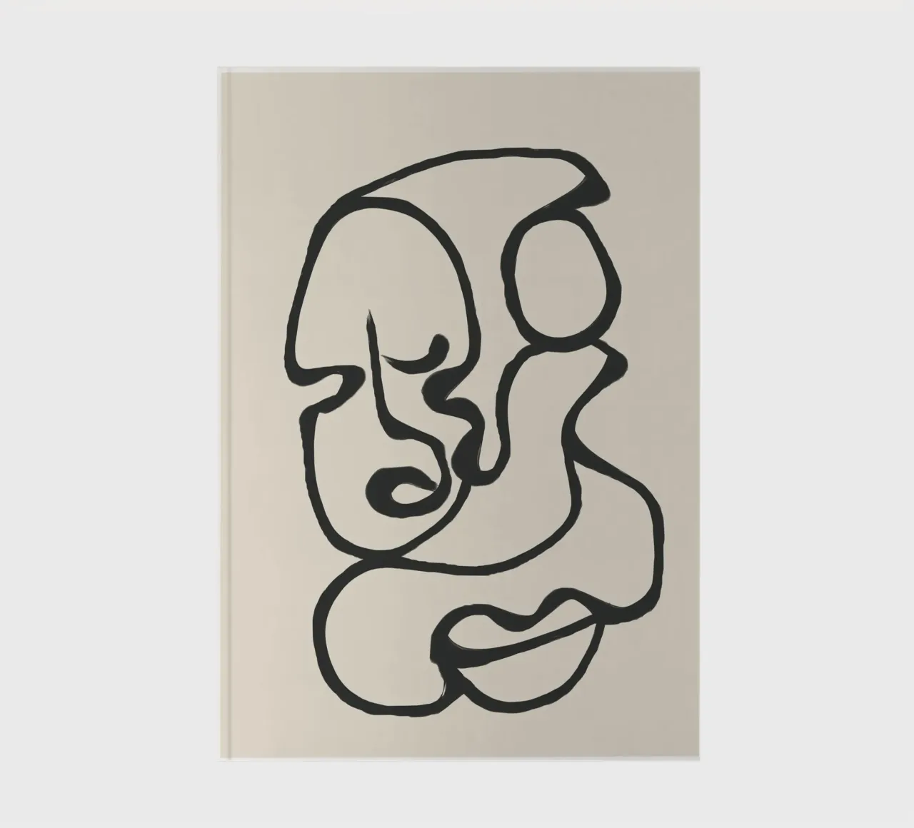 Minimal Abstract Art 3 notebook by Nadjaa