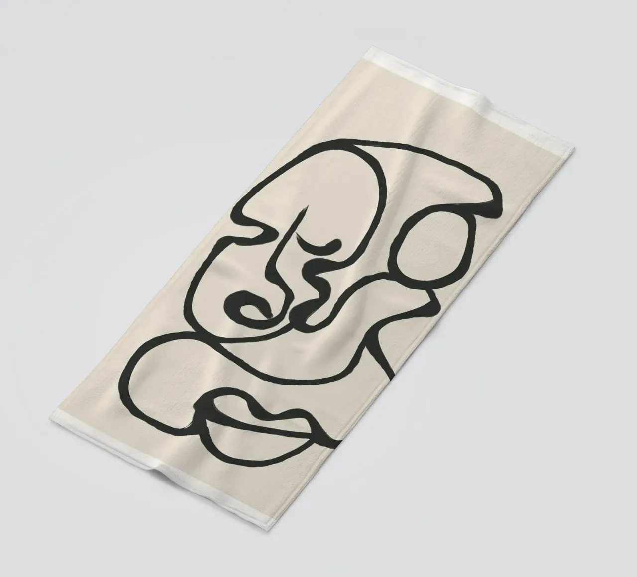 Minimal Abstract Art 3 beach towel by Nadjaa