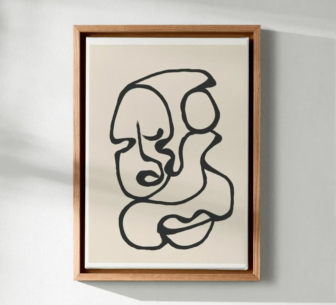 Minimal Abstract Art 3 Leinwand mit Schattenfugenrahmen von Nadjaa