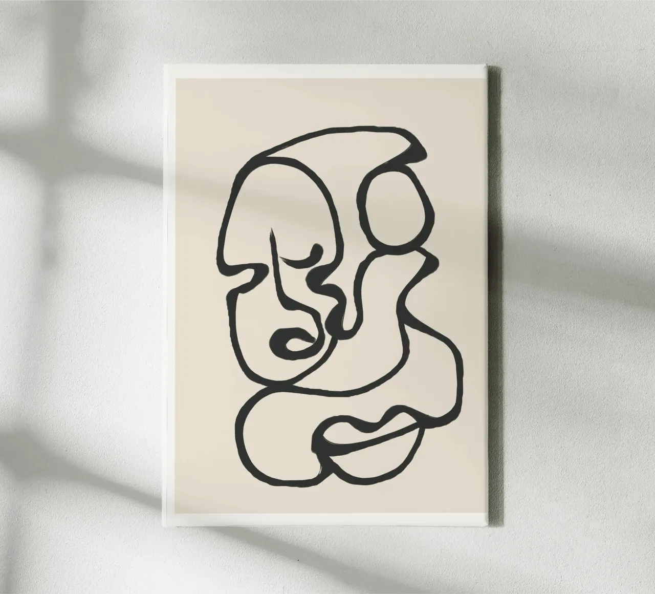 Minimal Abstract Art 3 Leinwand mit Schattenfugenrahmen von Nadjaa