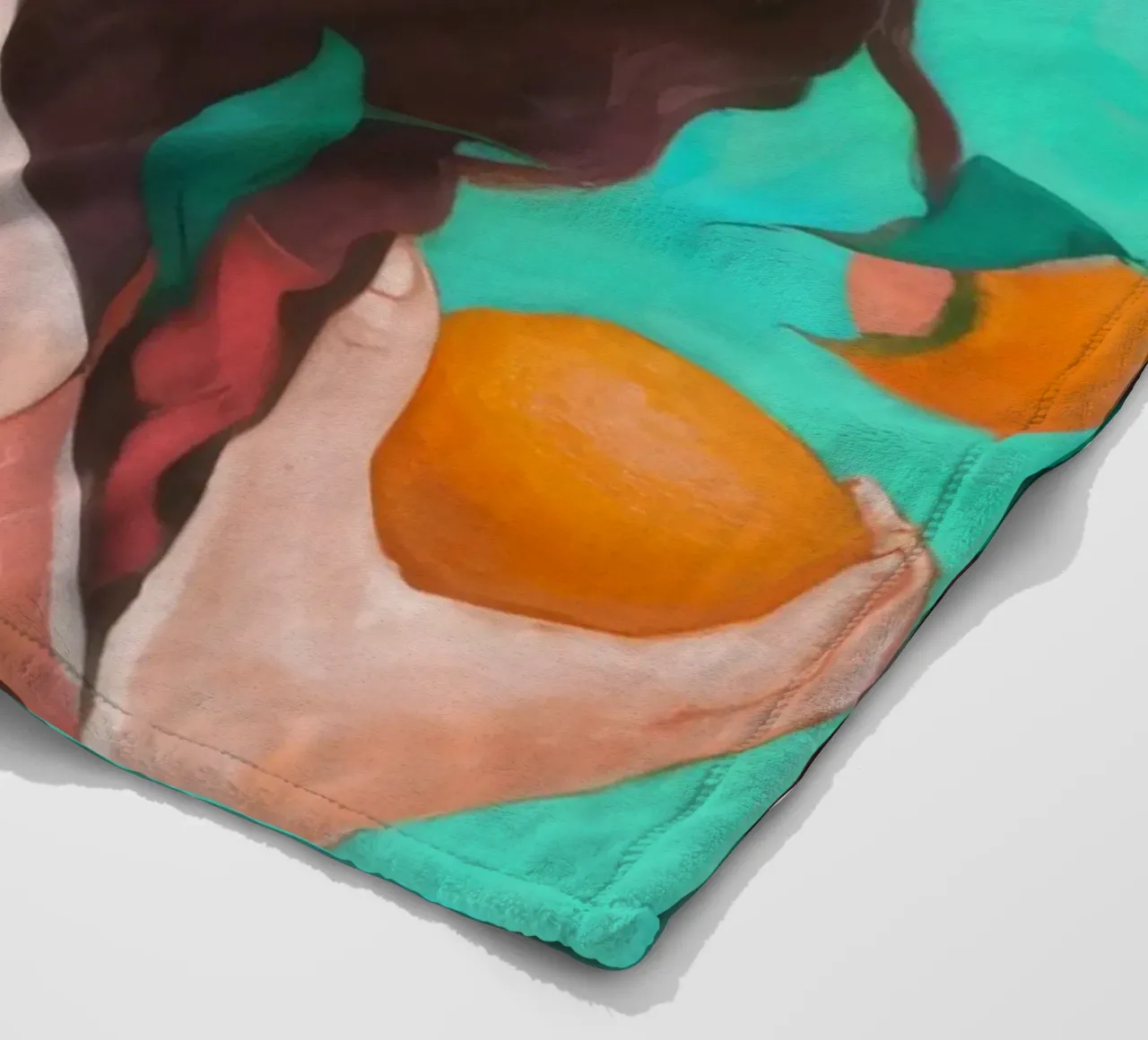 Floral Citrus Reverie fleece blanket by Arcane Shade