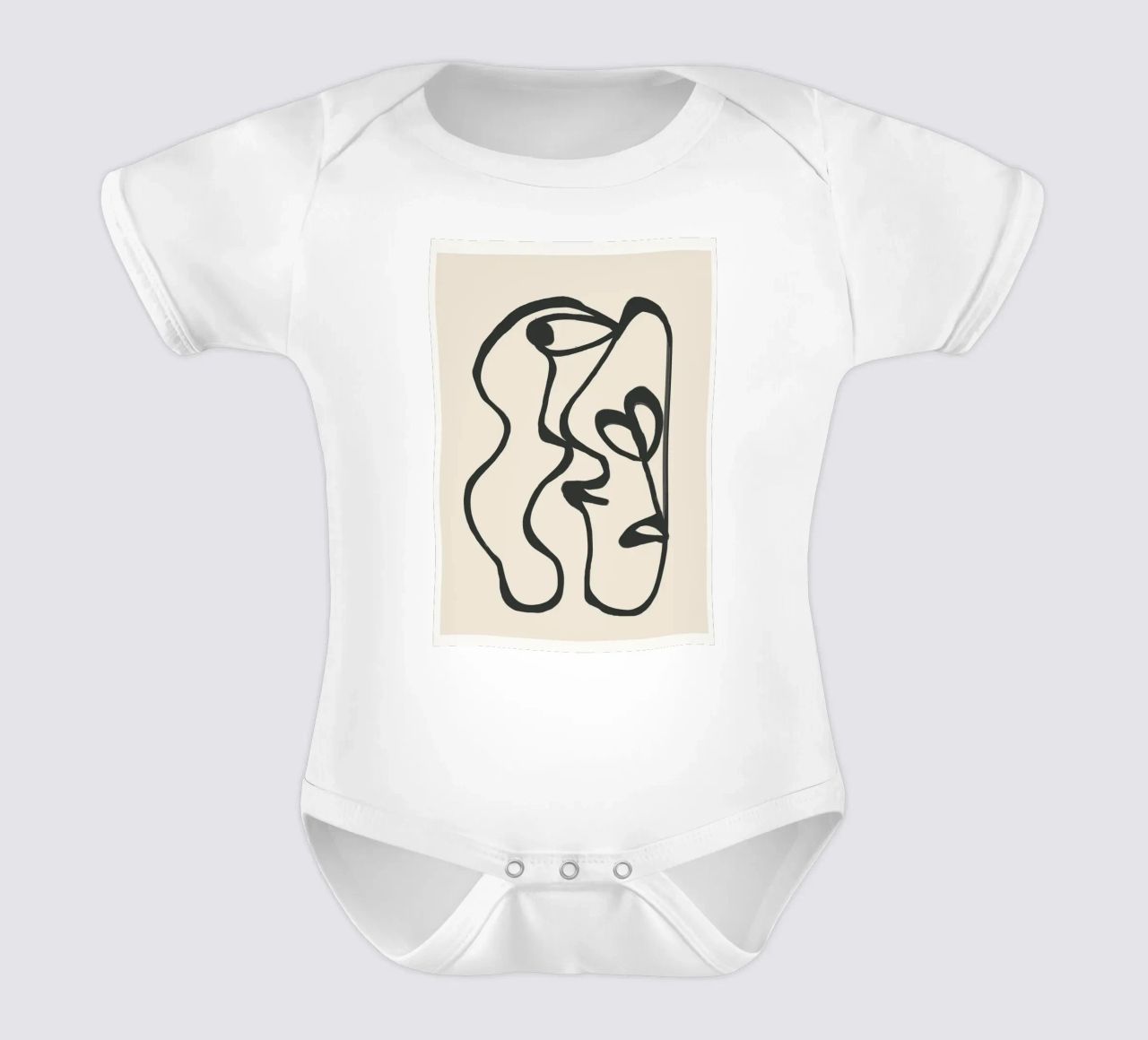 Minimal Abstract Art 5 body neonato maniche corte da Nadjaa