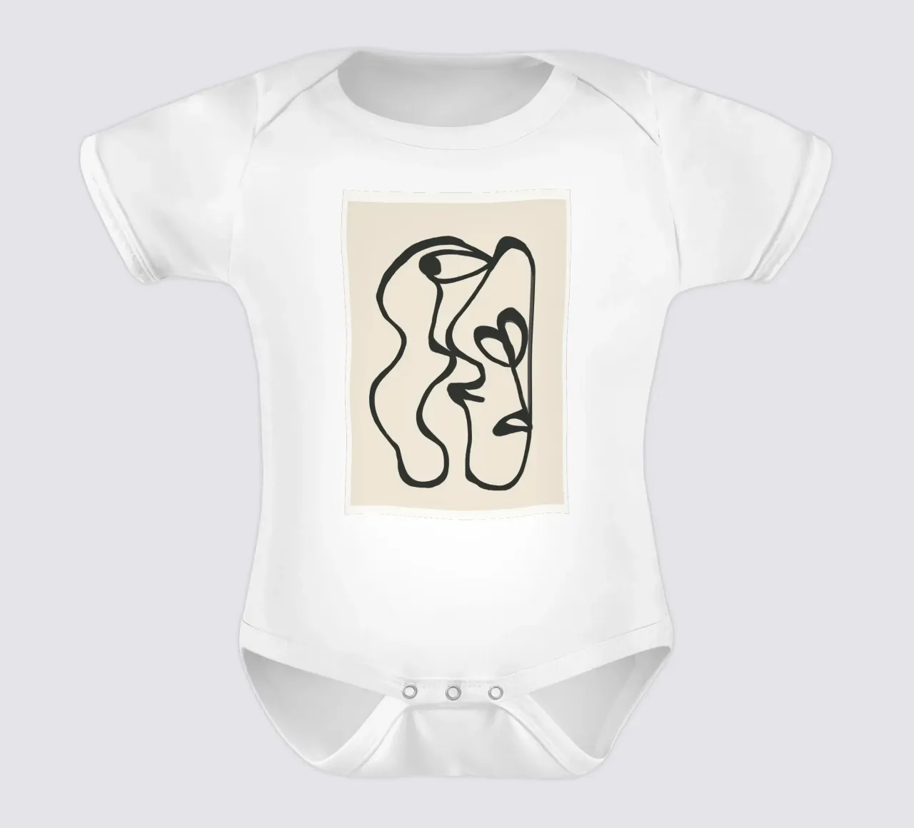 Minimal Abstract Art 5 body neonato maniche corte da Nadjaa