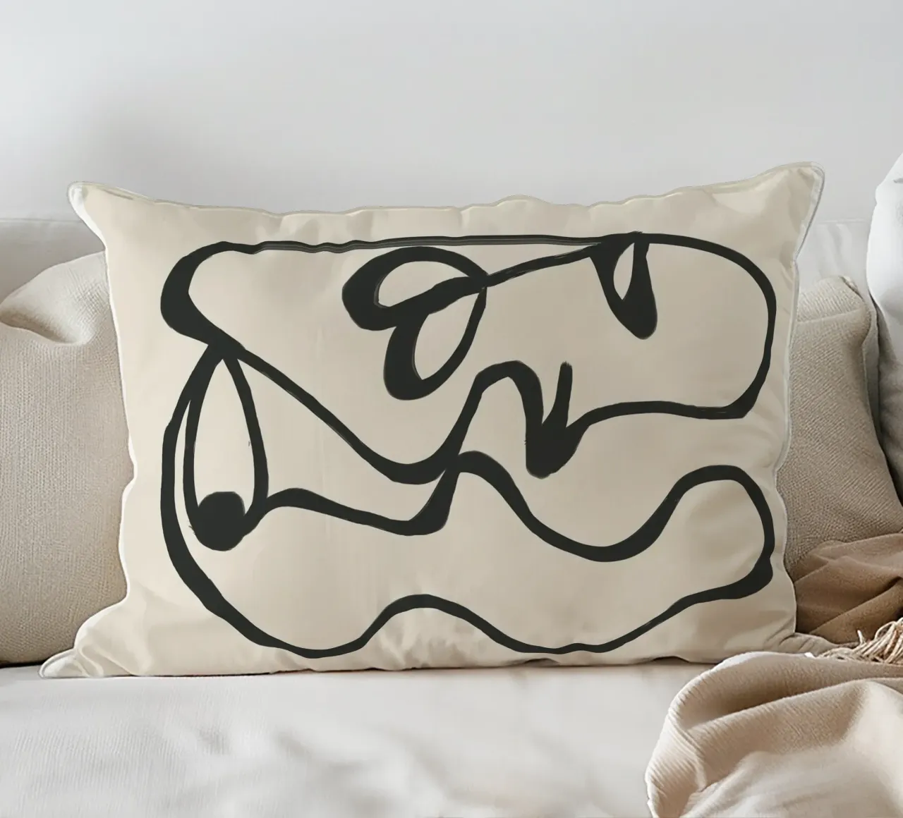 Minimal Abstract Art 5 cuscino da Nadjaa