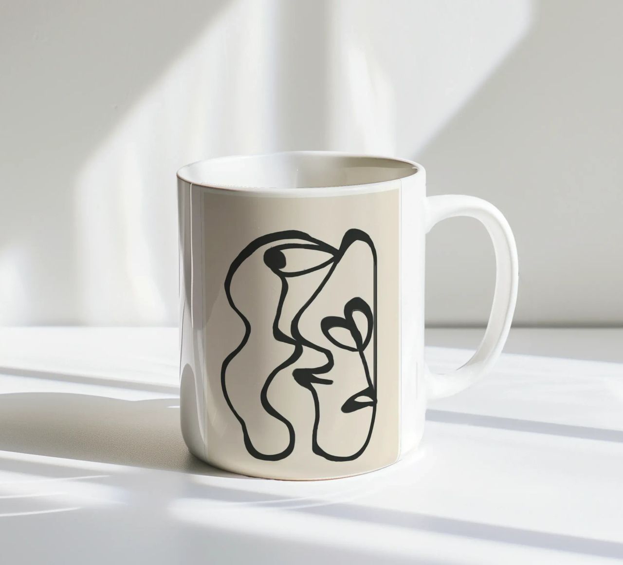 Minimal Abstract Art 5 tazza in ceramica da Nadjaa