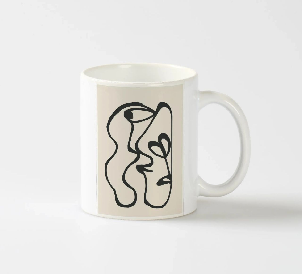 Minimal Abstract Art 5 tazza in ceramica da Nadjaa