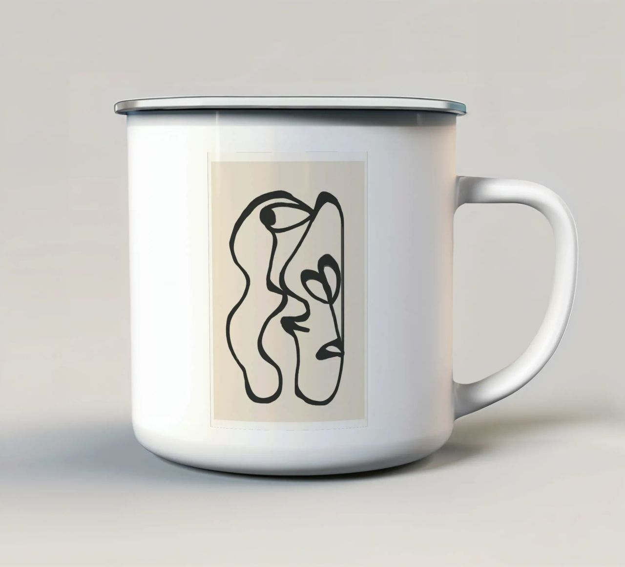 Minimal Abstract Art 5 tazza in smalto da Nadjaa