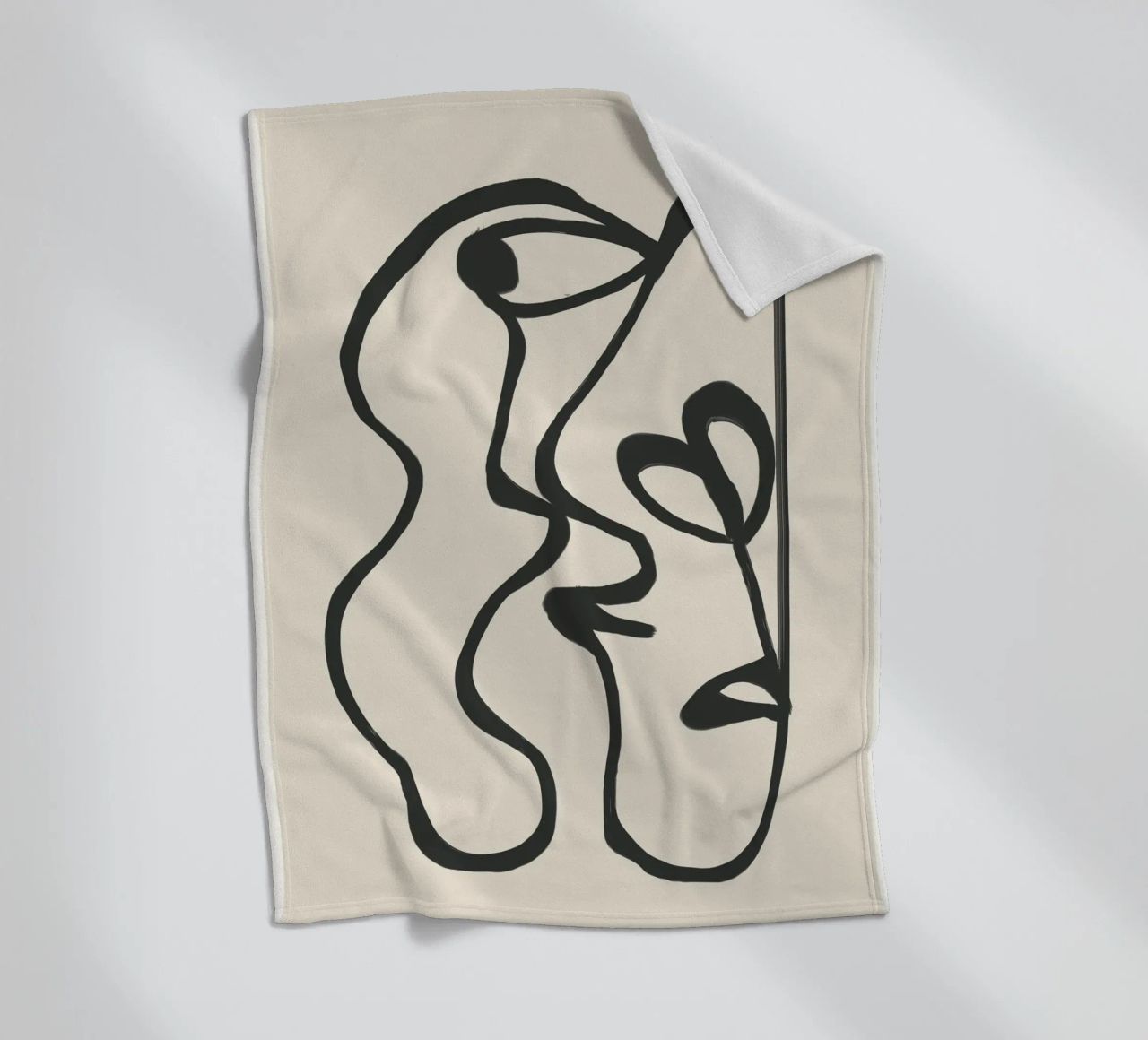 Minimal Abstract Art 5 coperta in pile da Nadjaa