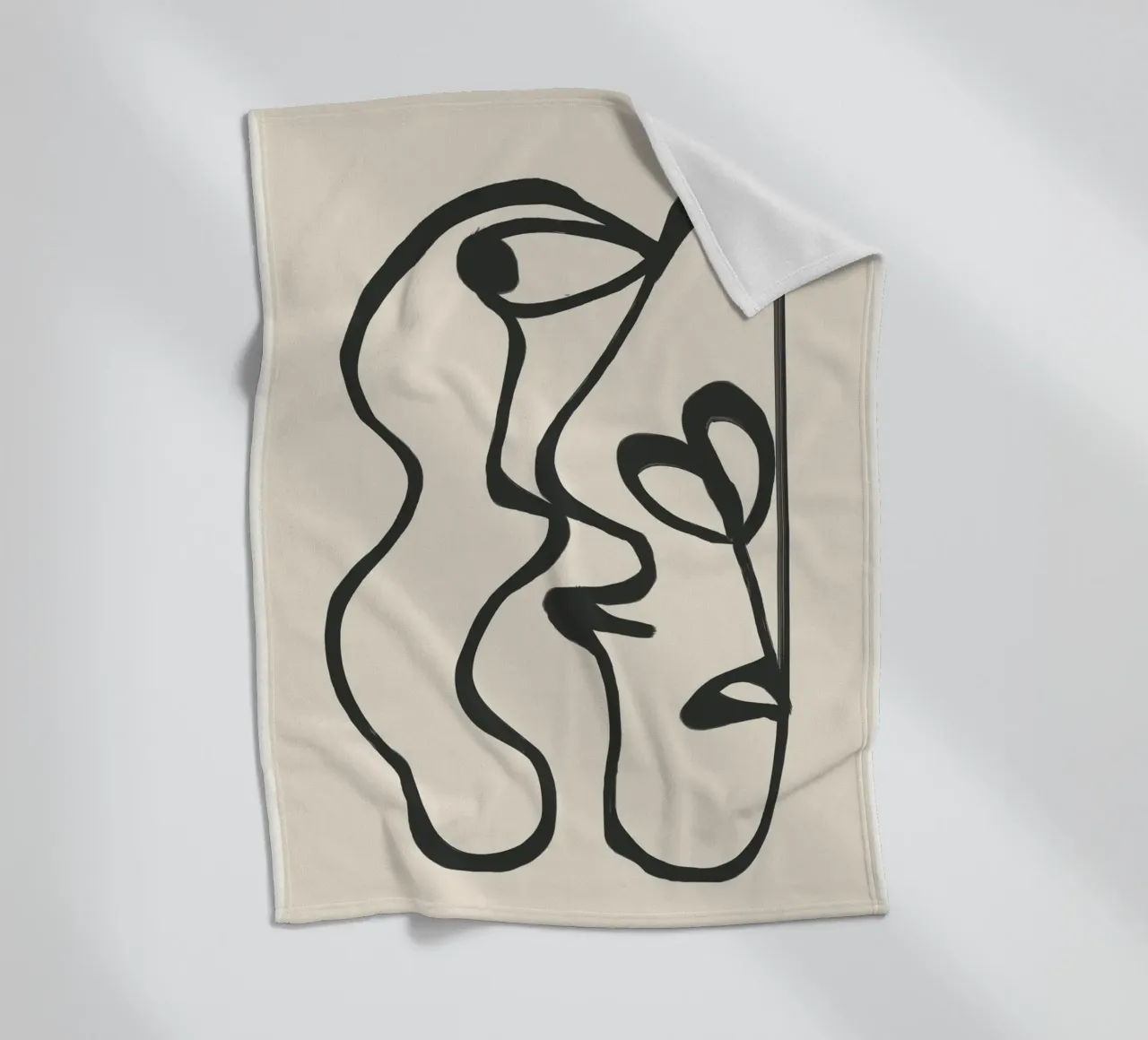 Minimal Abstract Art 5 coperta in pile da Nadjaa