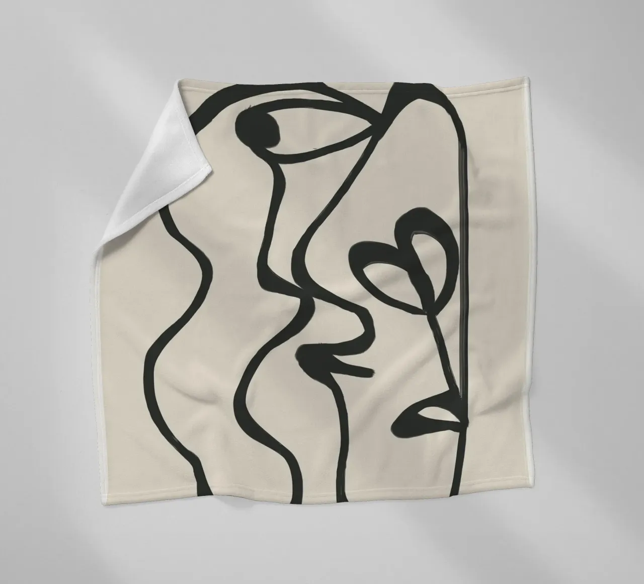 Minimal Abstract Art 5 coperta in pile da Nadjaa