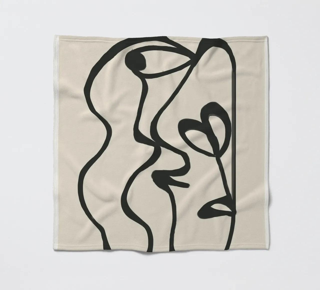 Minimal Abstract Art 5 coperta in pile da Nadjaa