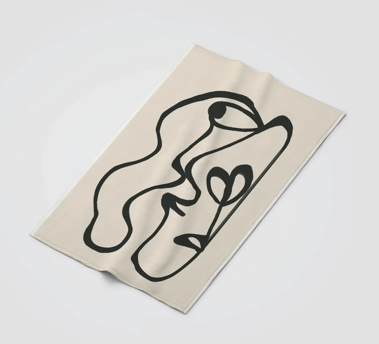 Minimal Abstract Art 5 coperta in pile da Nadjaa