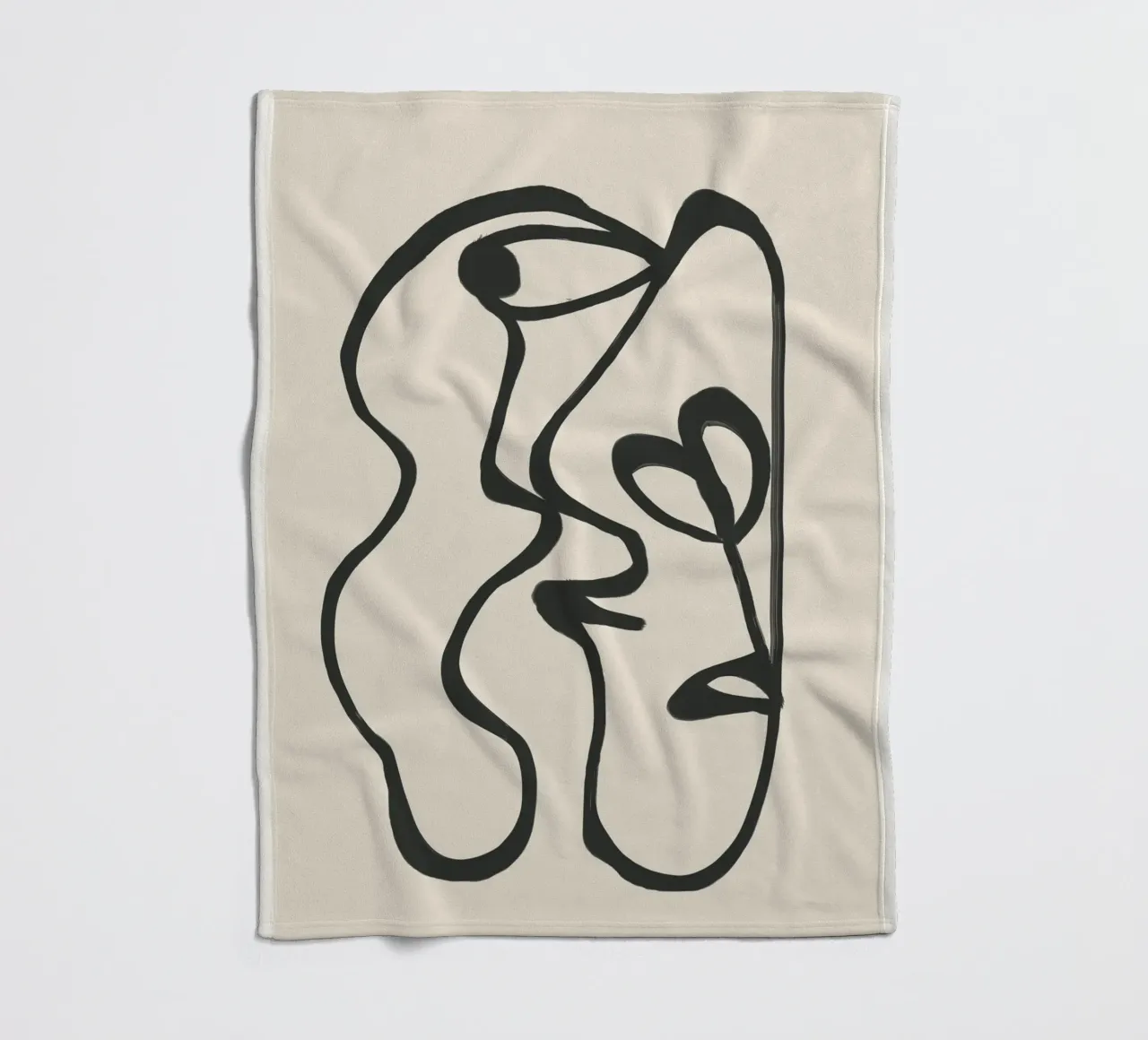 Minimal Abstract Art 5 coperta in pile da Nadjaa