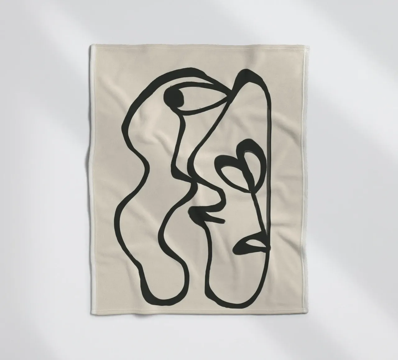 Minimal Abstract Art 5 coperta in pile da Nadjaa