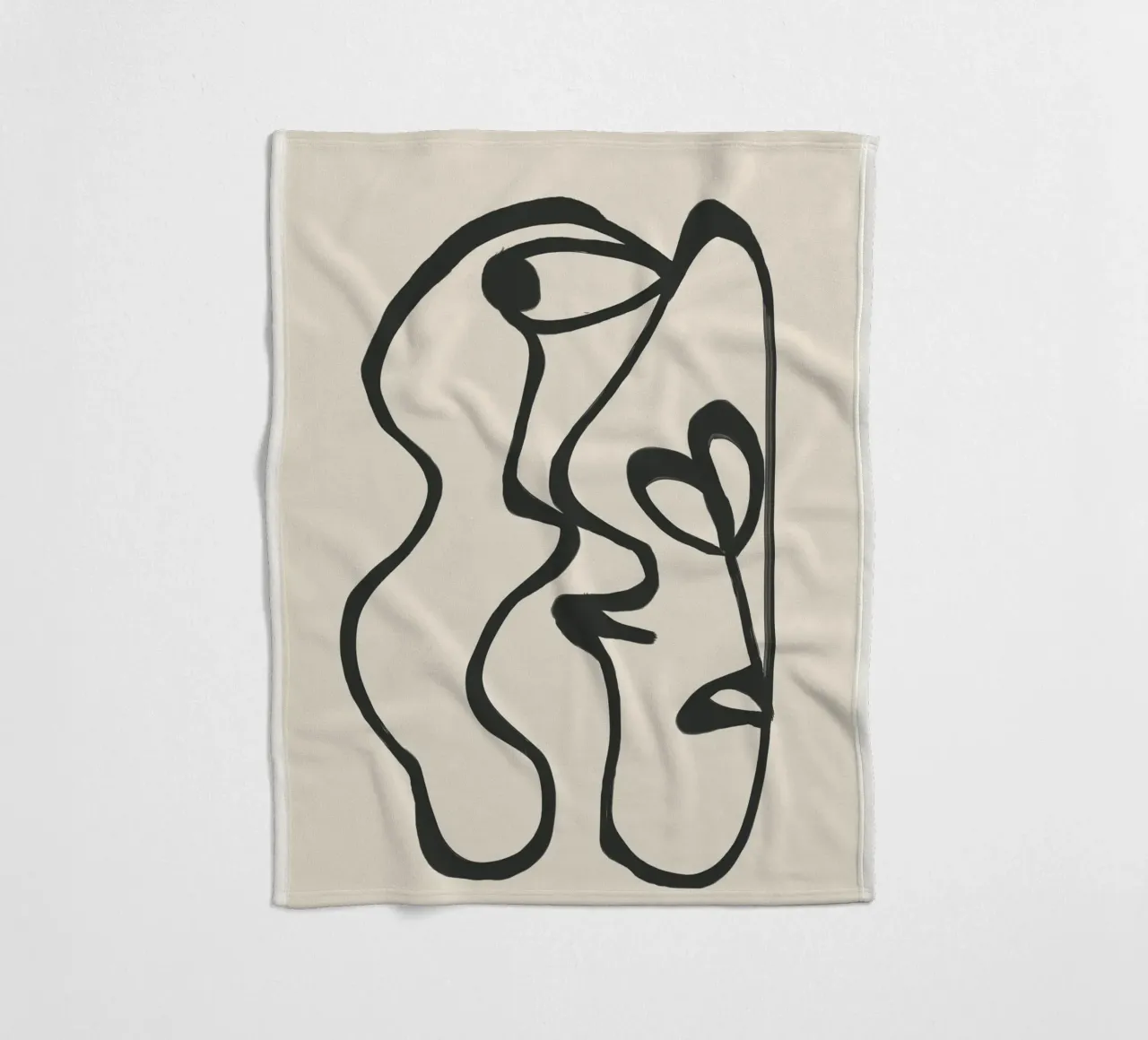 Minimal Abstract Art 5 coperta in pile da Nadjaa