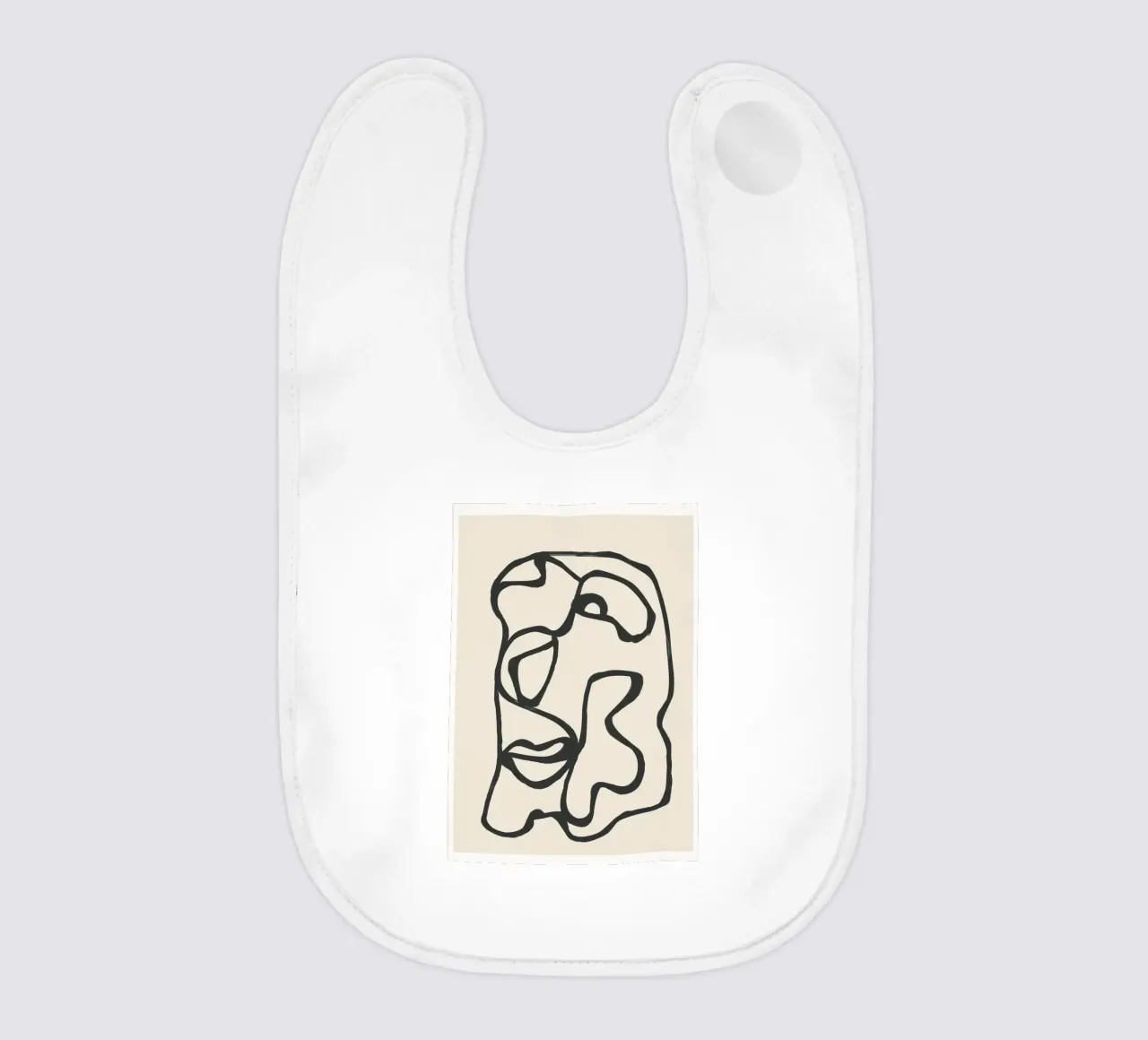 Minimal Abstract Art 7 baby slabbetje van Nadjaa