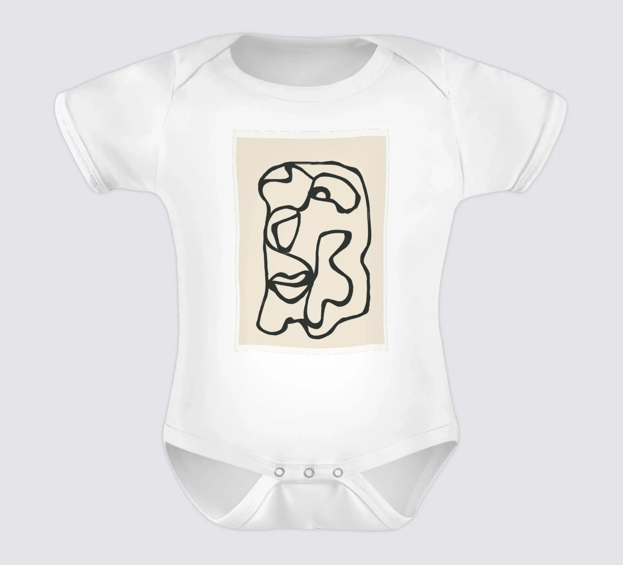 Minimal Abstract Art 7 body neonato maniche corte da Nadjaa